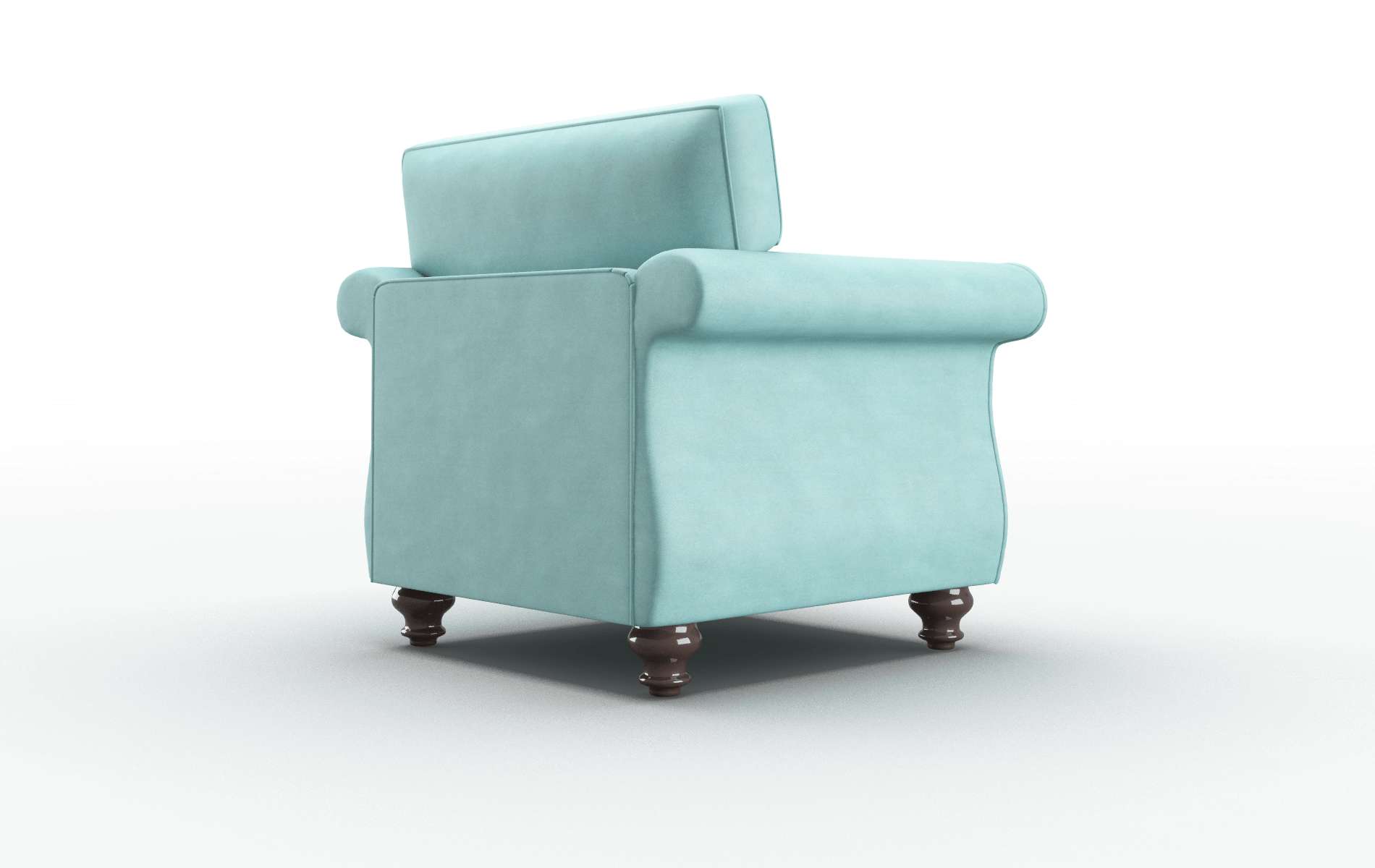 Pisa Curious Turquoise Chair espresso legs 5