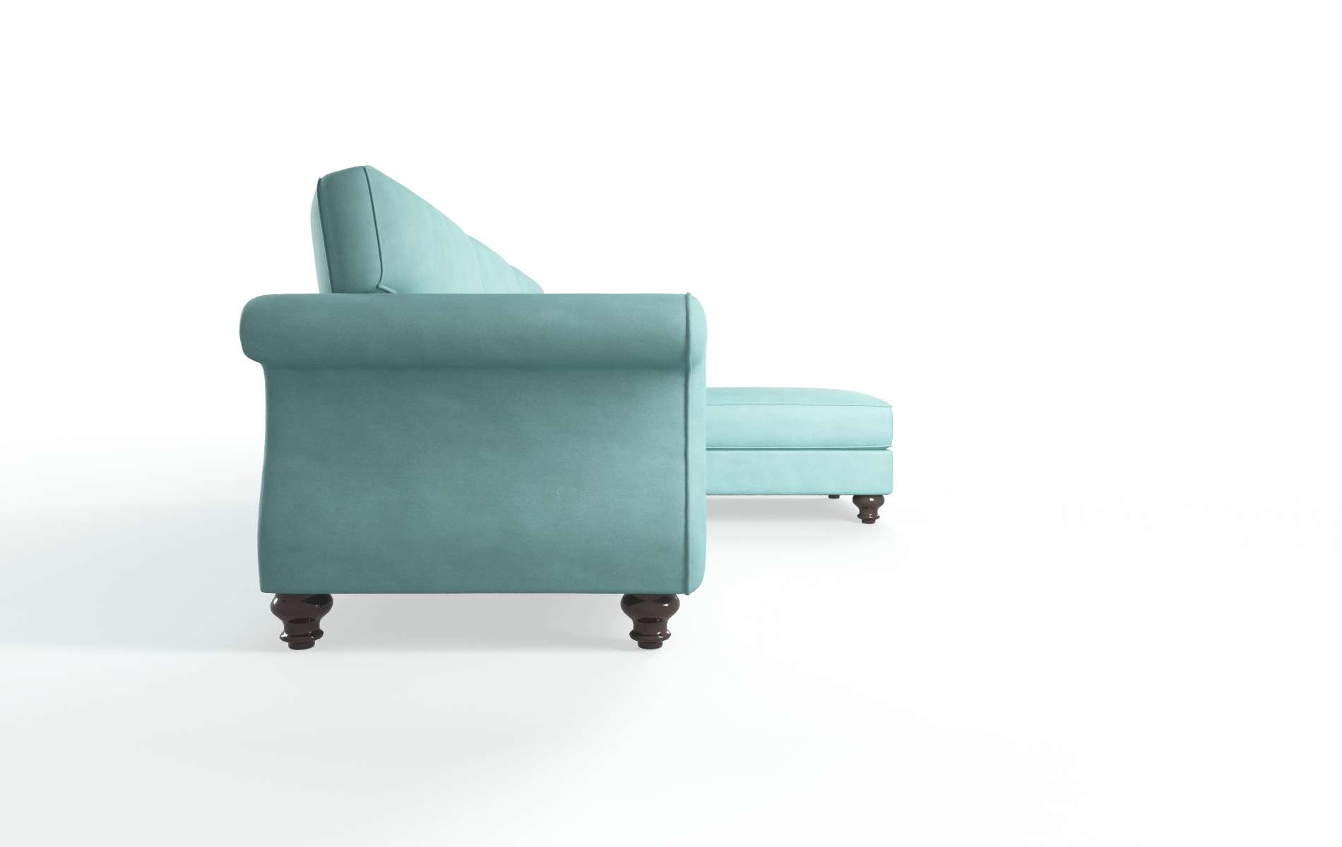 Pisa Curious Turquoise Panel espresso legs 3