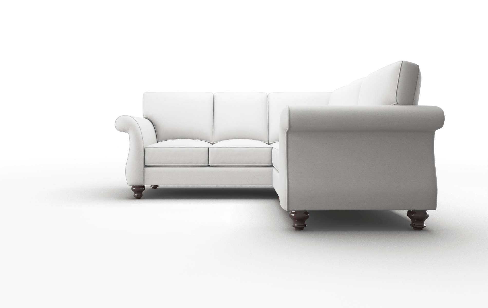 Pisa Dawson Platinum Sectional espresso legs 5