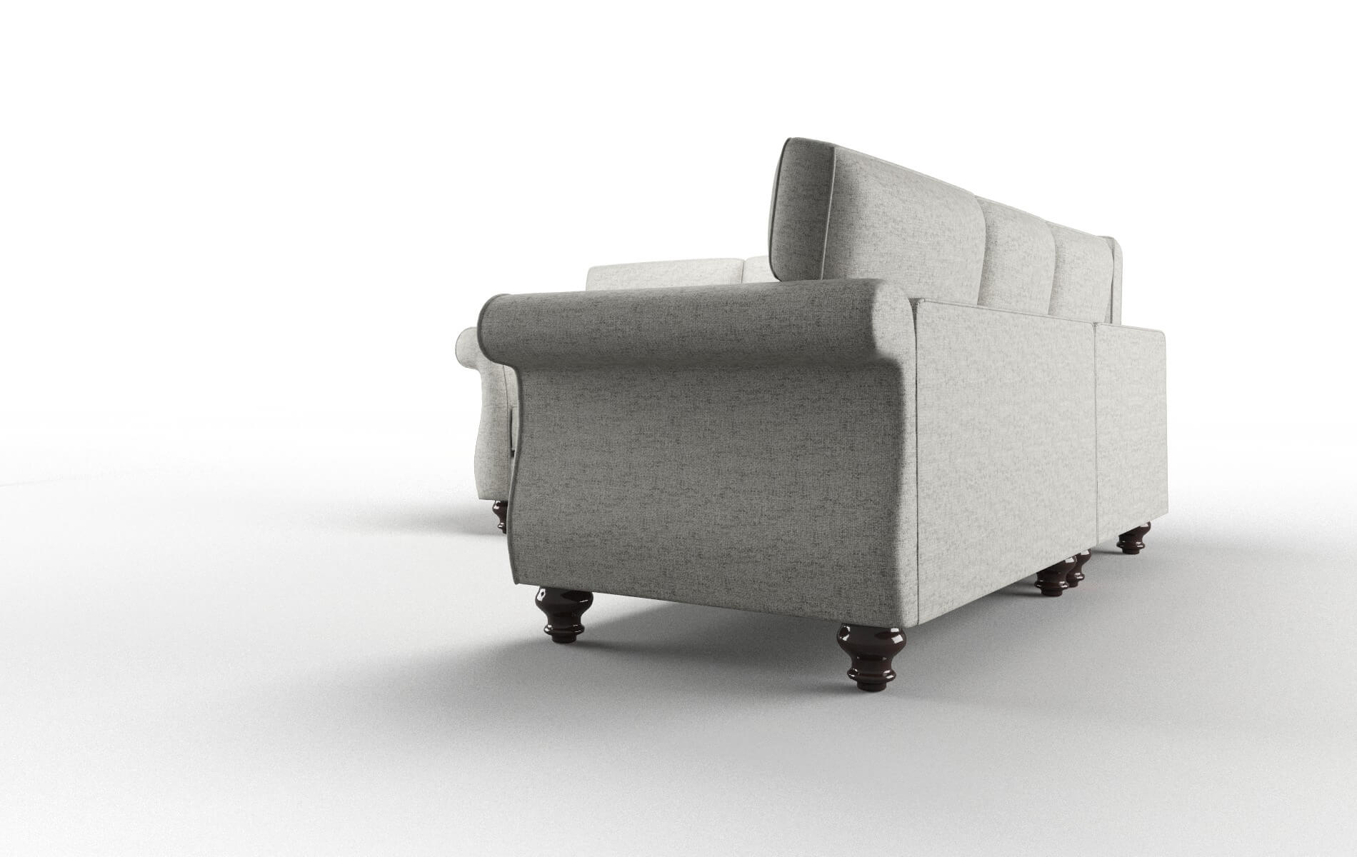 Pisa Derby Ash Sectional espresso legs 4