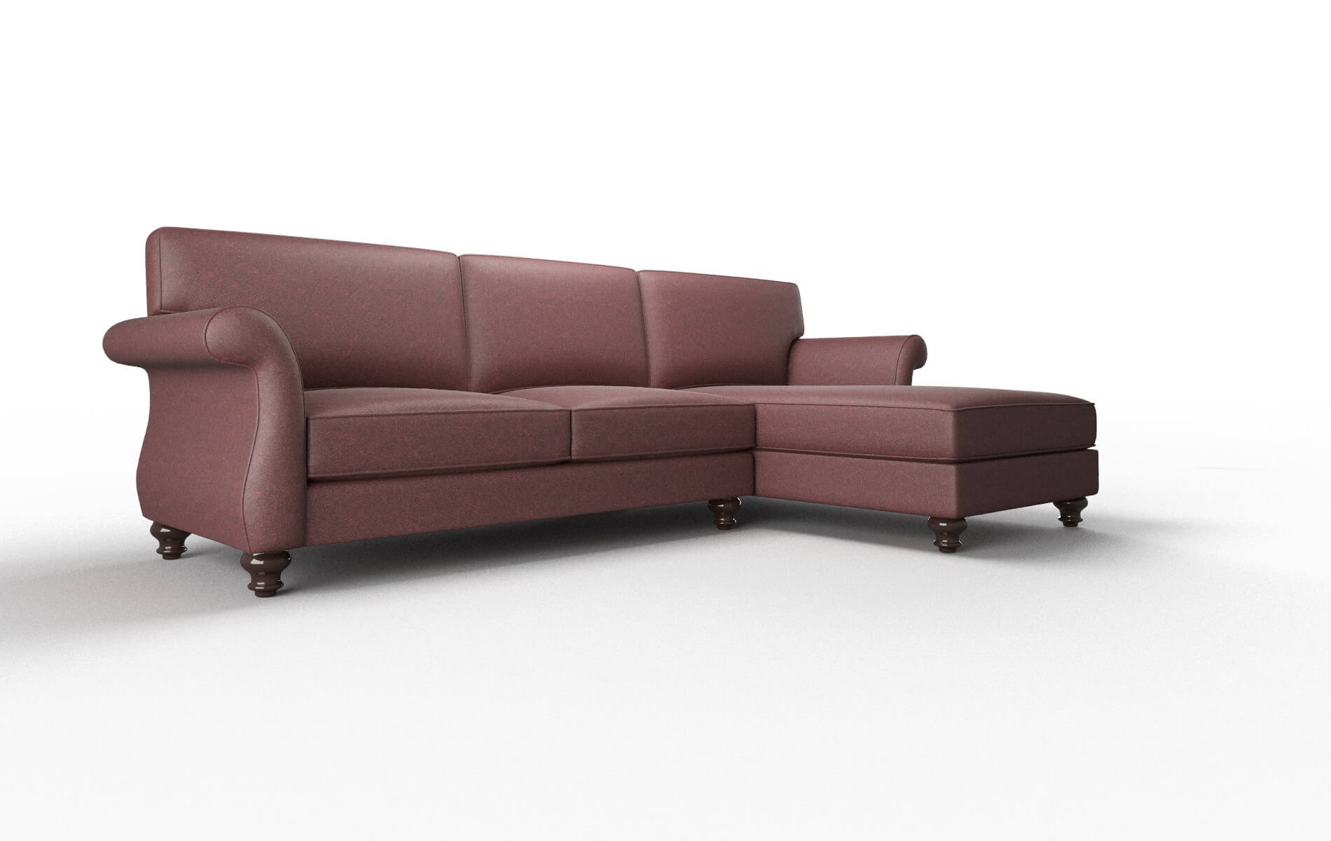 Pisa Derby Berry Panel espresso legs 2