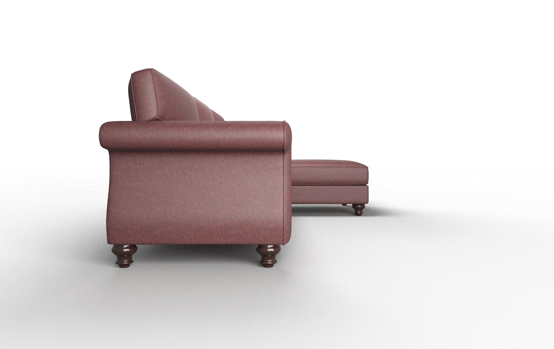 Pisa Derby Berry Panel espresso legs 3