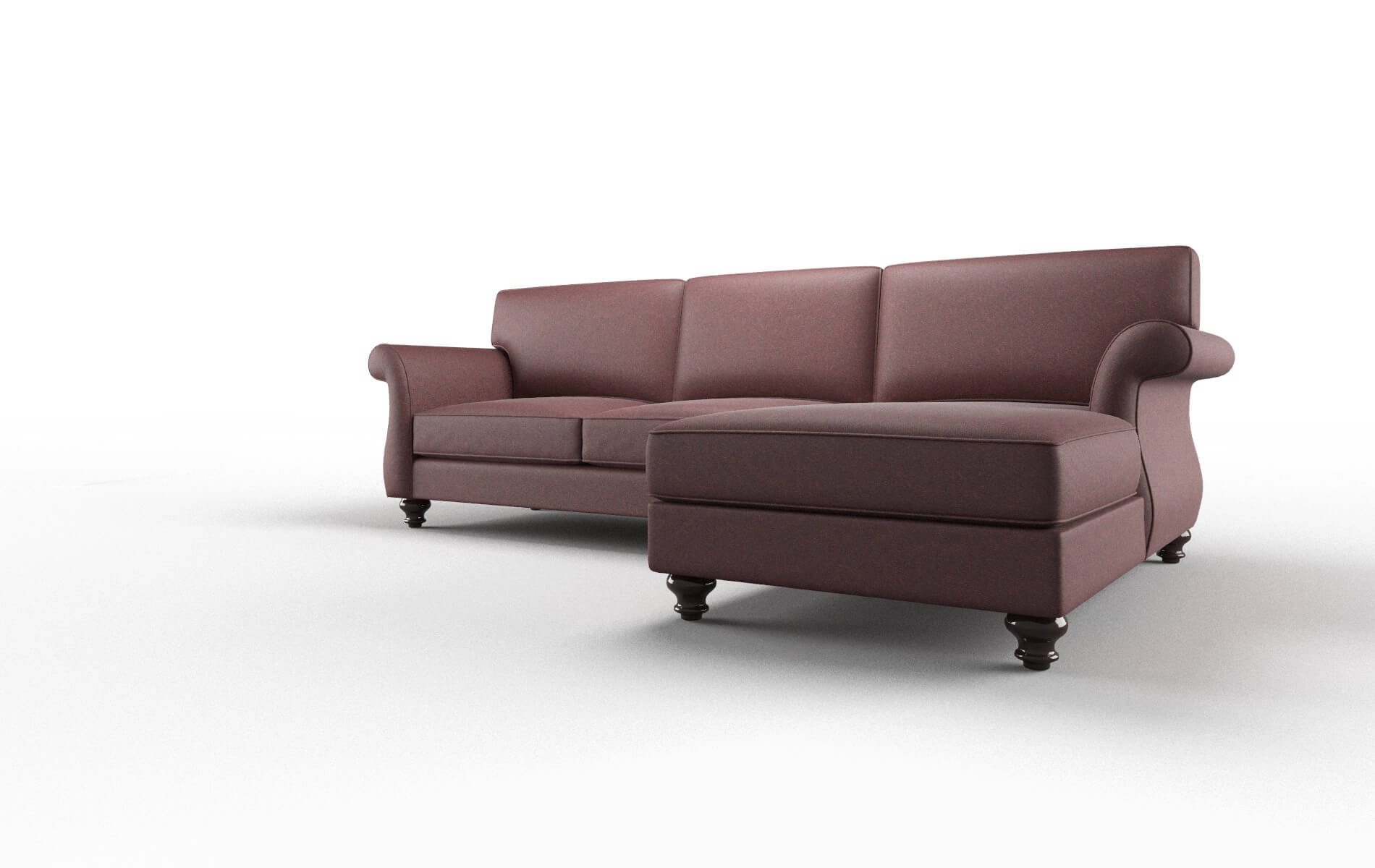 Pisa Derby Berry Panel espresso legs 4