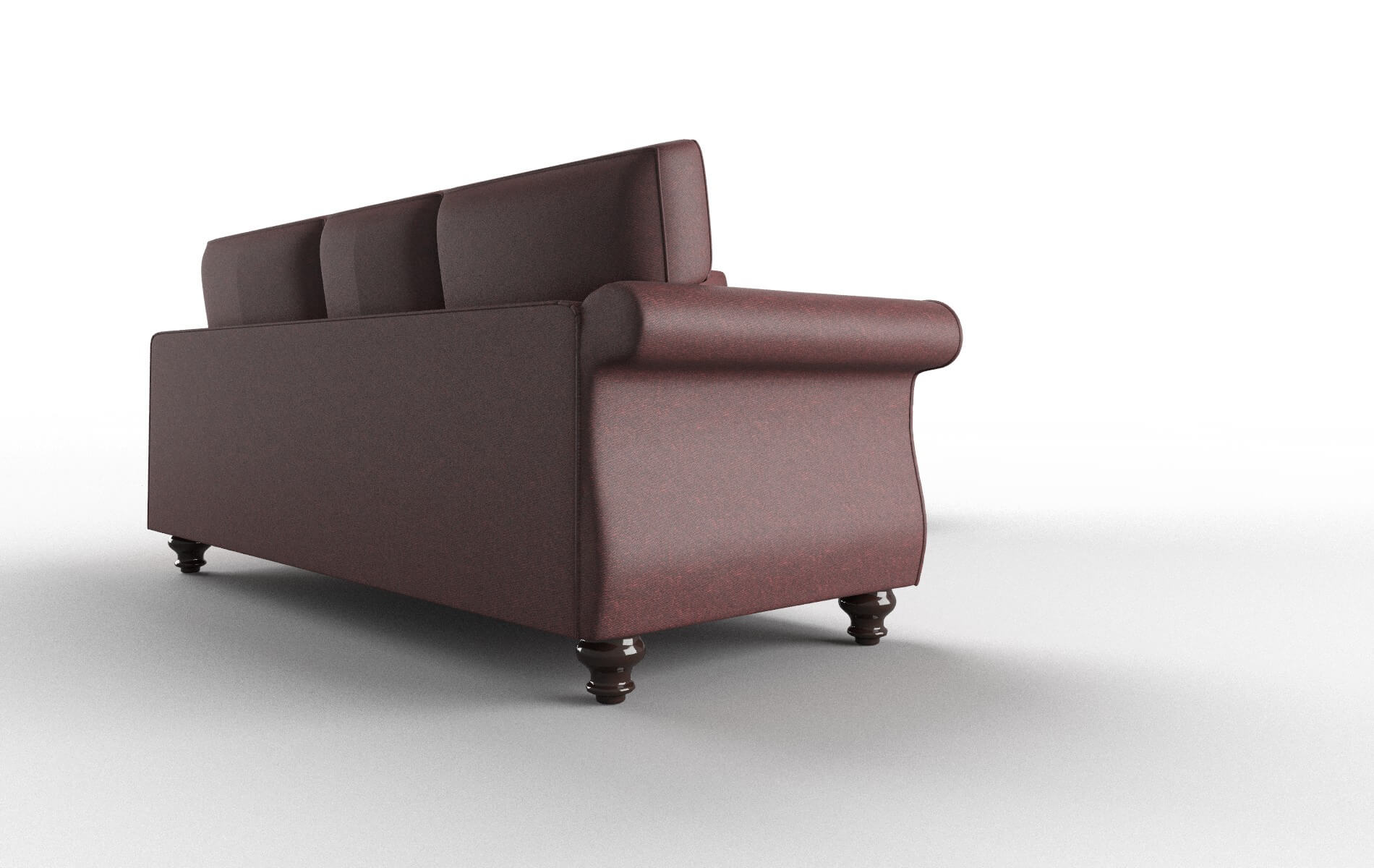 Pisa Derby Berry Sectional espresso legs 3