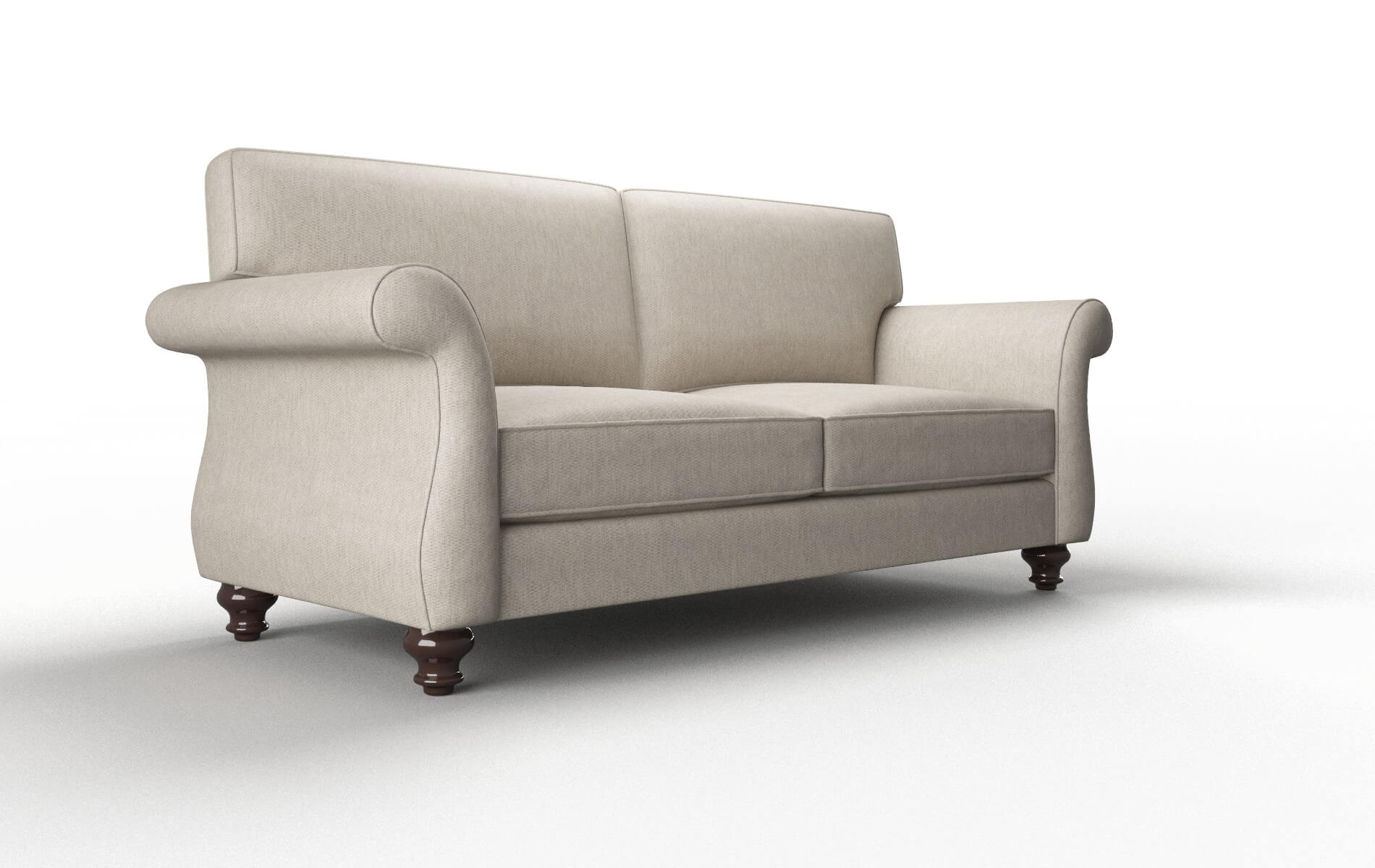 Pisa Derby Linen Sofa espresso legs 2