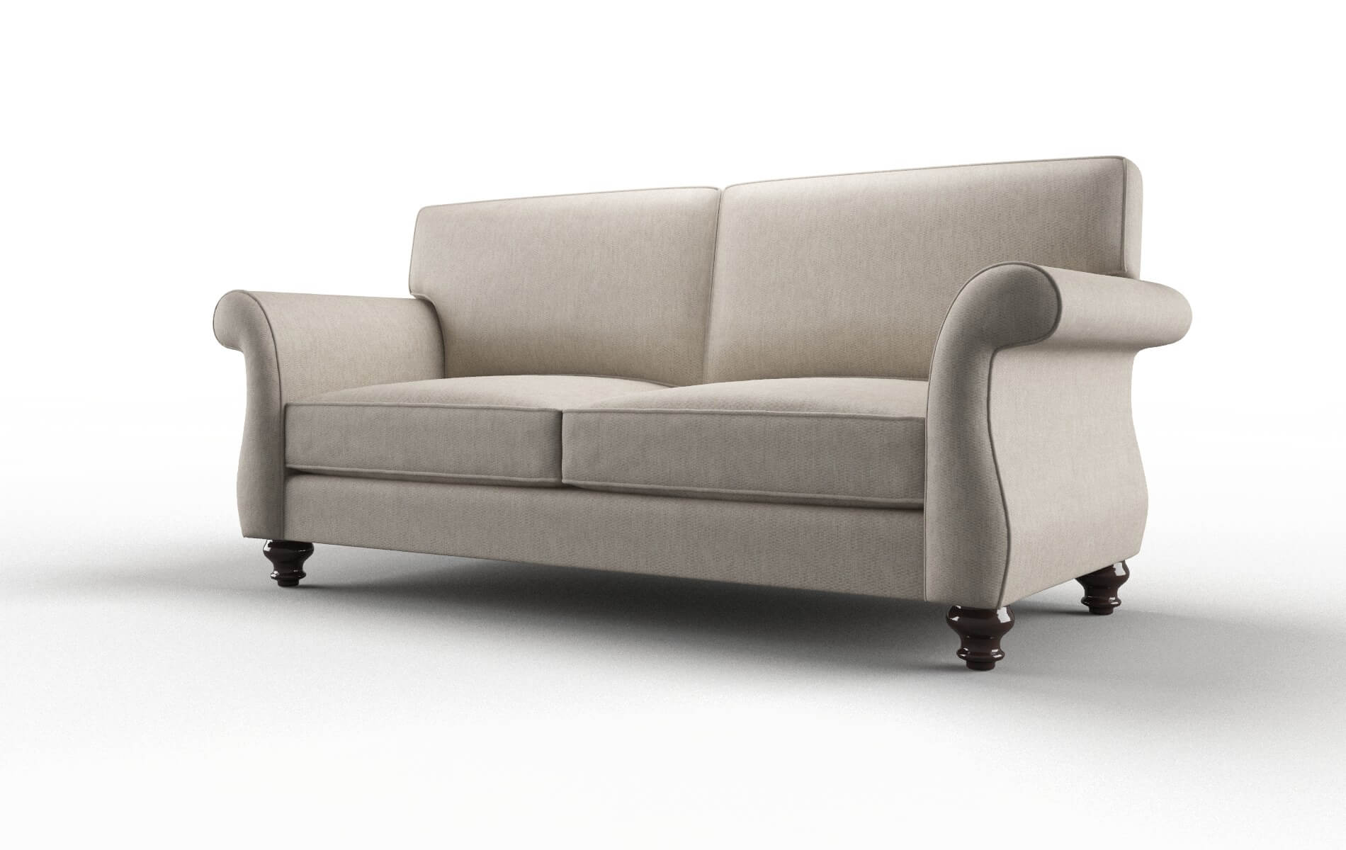 Pisa Derby Linen Sofa espresso legs 4