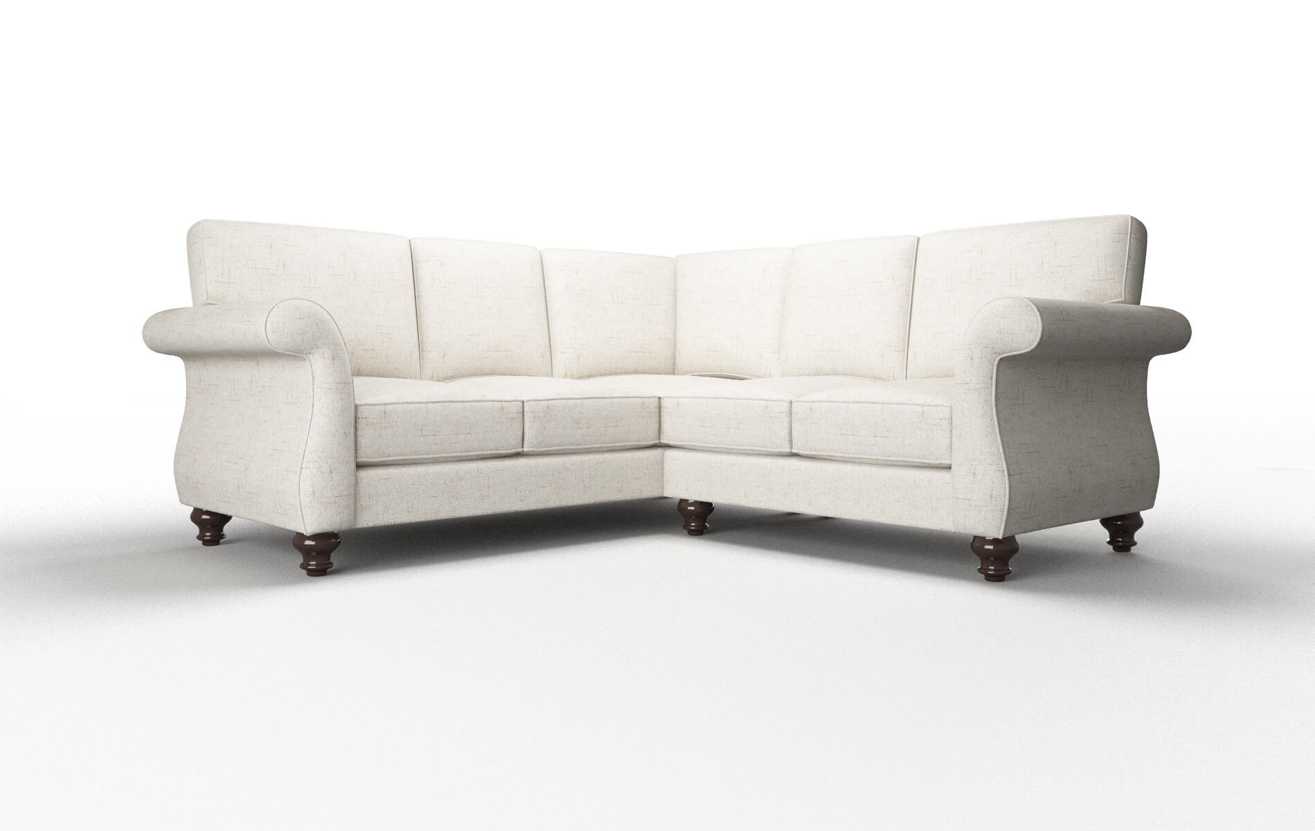 Pisa Derby Taupe Sectional espresso legs 1