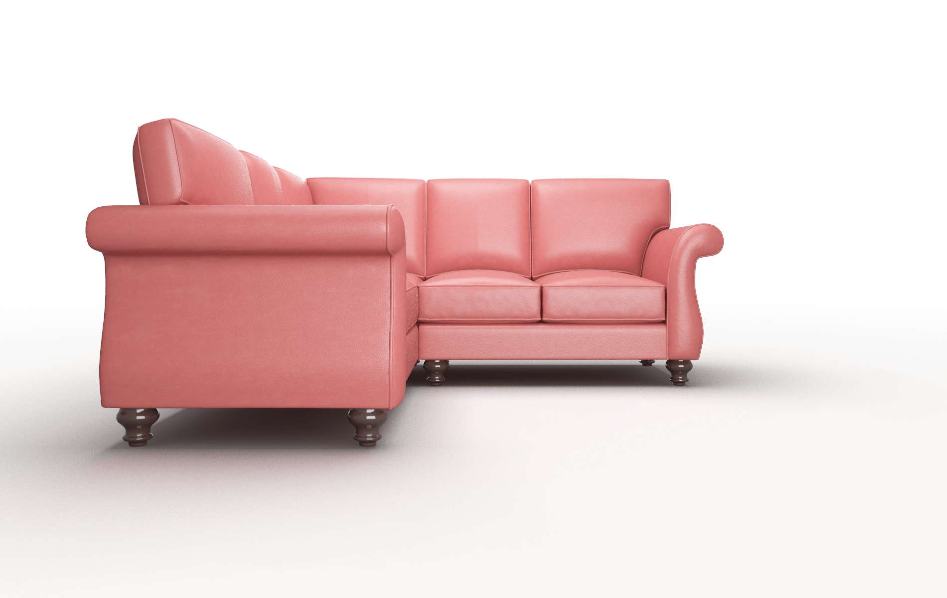 Pisa Dillion Cordovan Sectional espresso legs 2