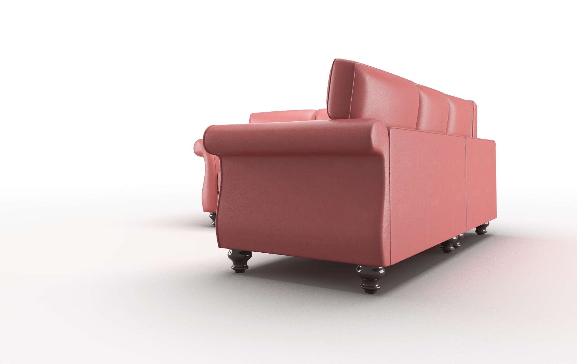 Pisa Dillion Cordovan Sectional espresso legs 4