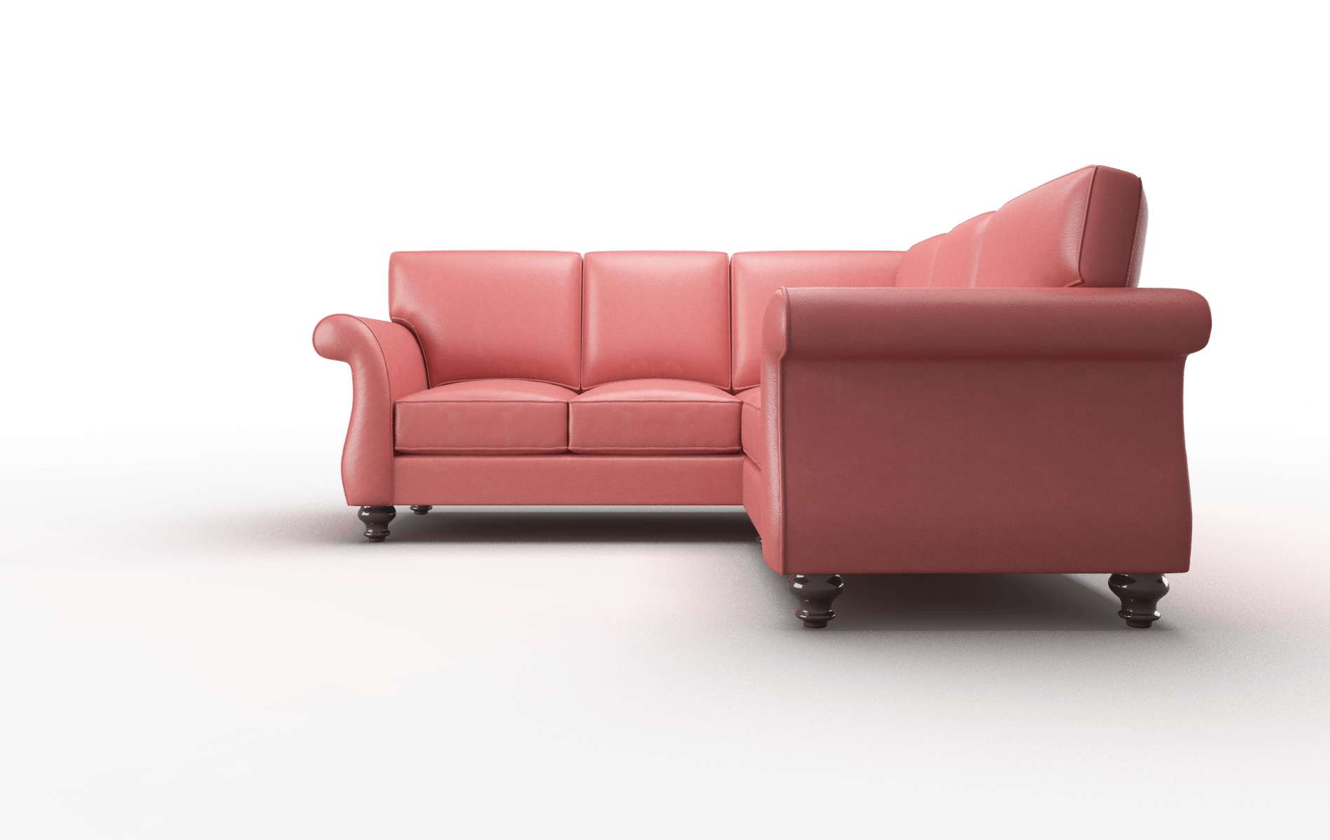 Pisa Dillion Cordovan Sectional espresso legs 5