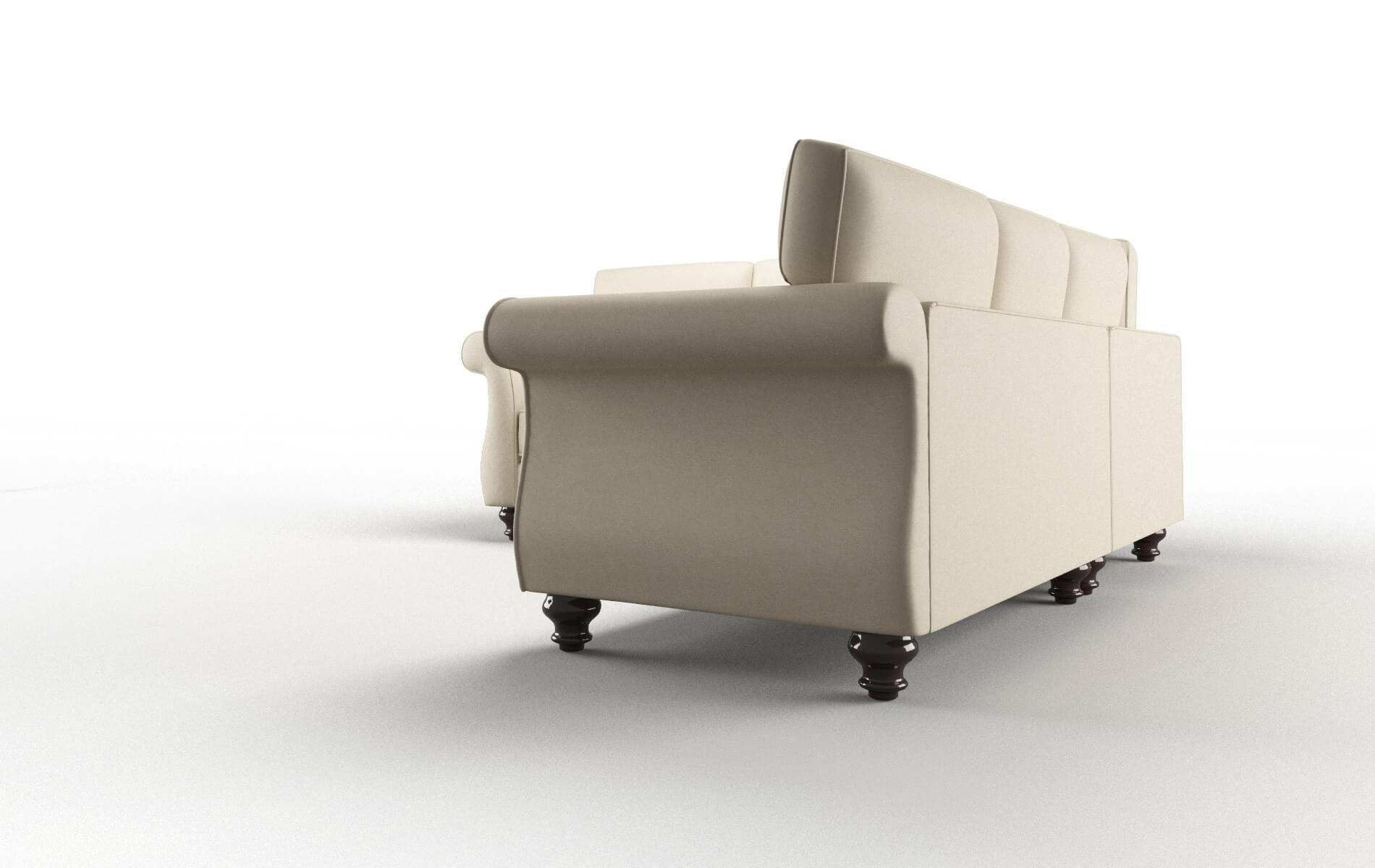 Pisa Dream_d Almond Sectional espresso legs 4