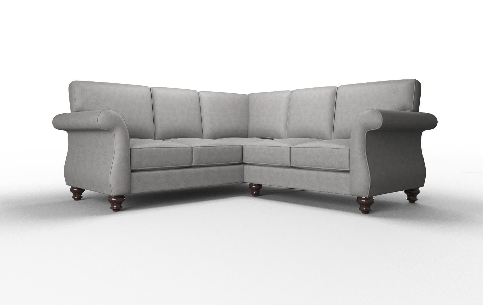 Pisa Dream_d charcoal Sectional Espresso Legs  1