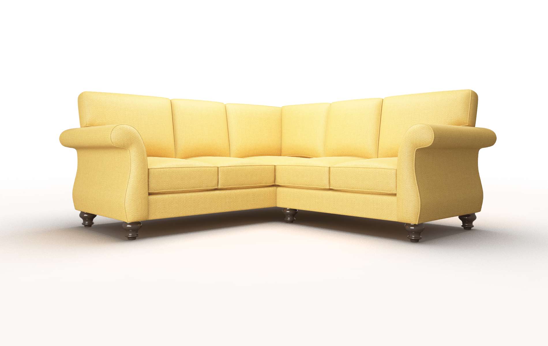 Pisa Glee Aglow Sectional espresso legs 1