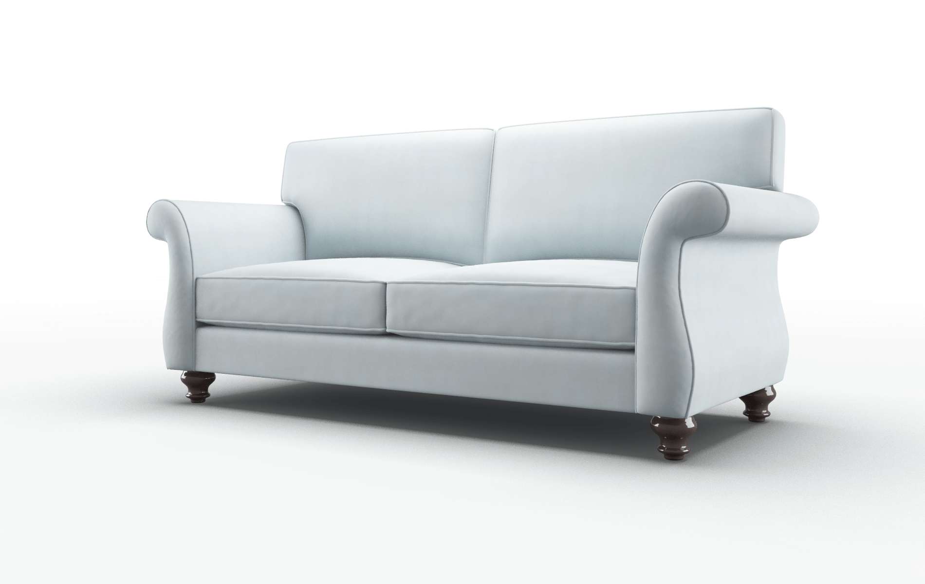 Pisa Hathaway Aqua Sofa espresso legs 4