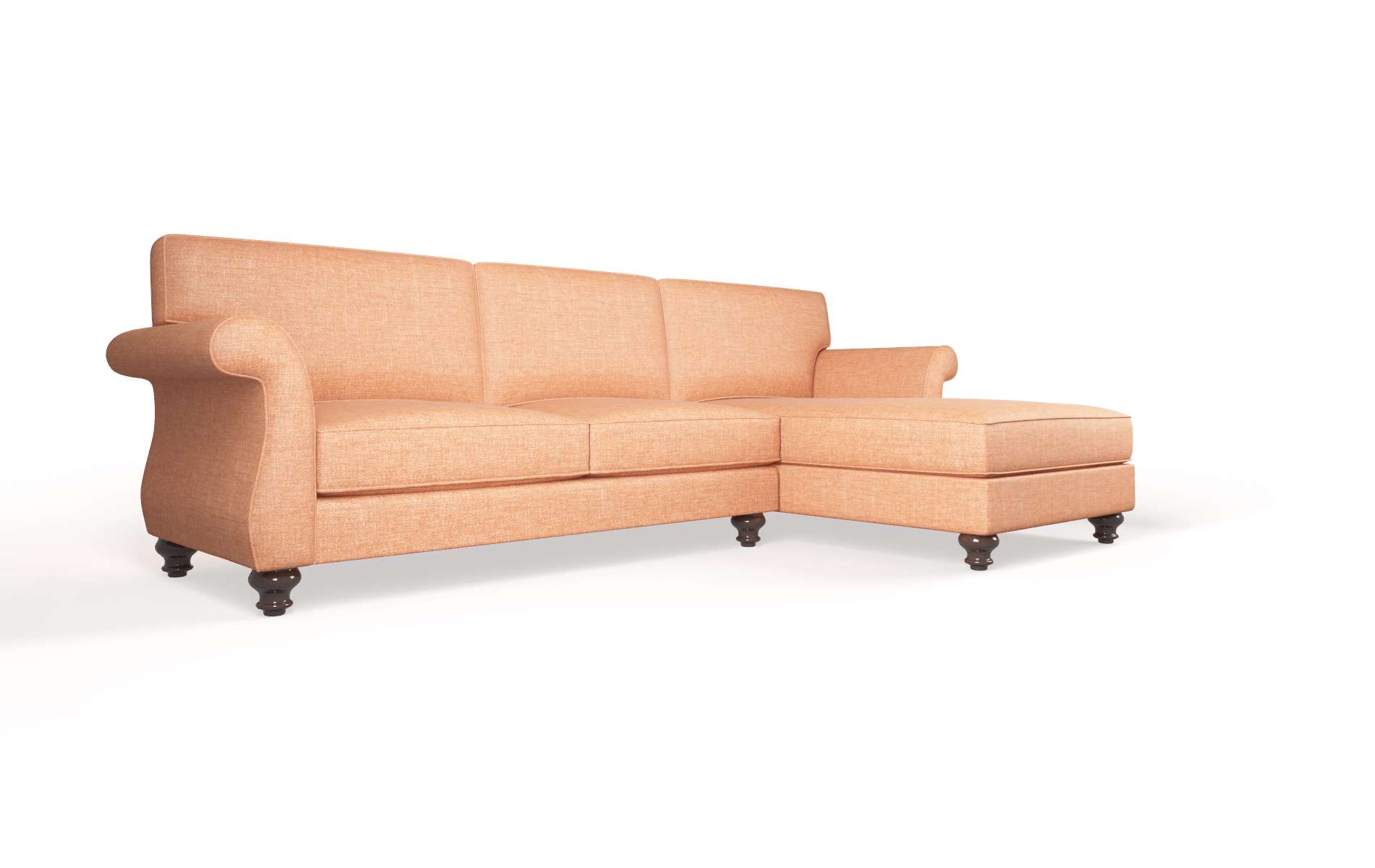 Pisa Hepburn Appricot Panel espresso legs 2