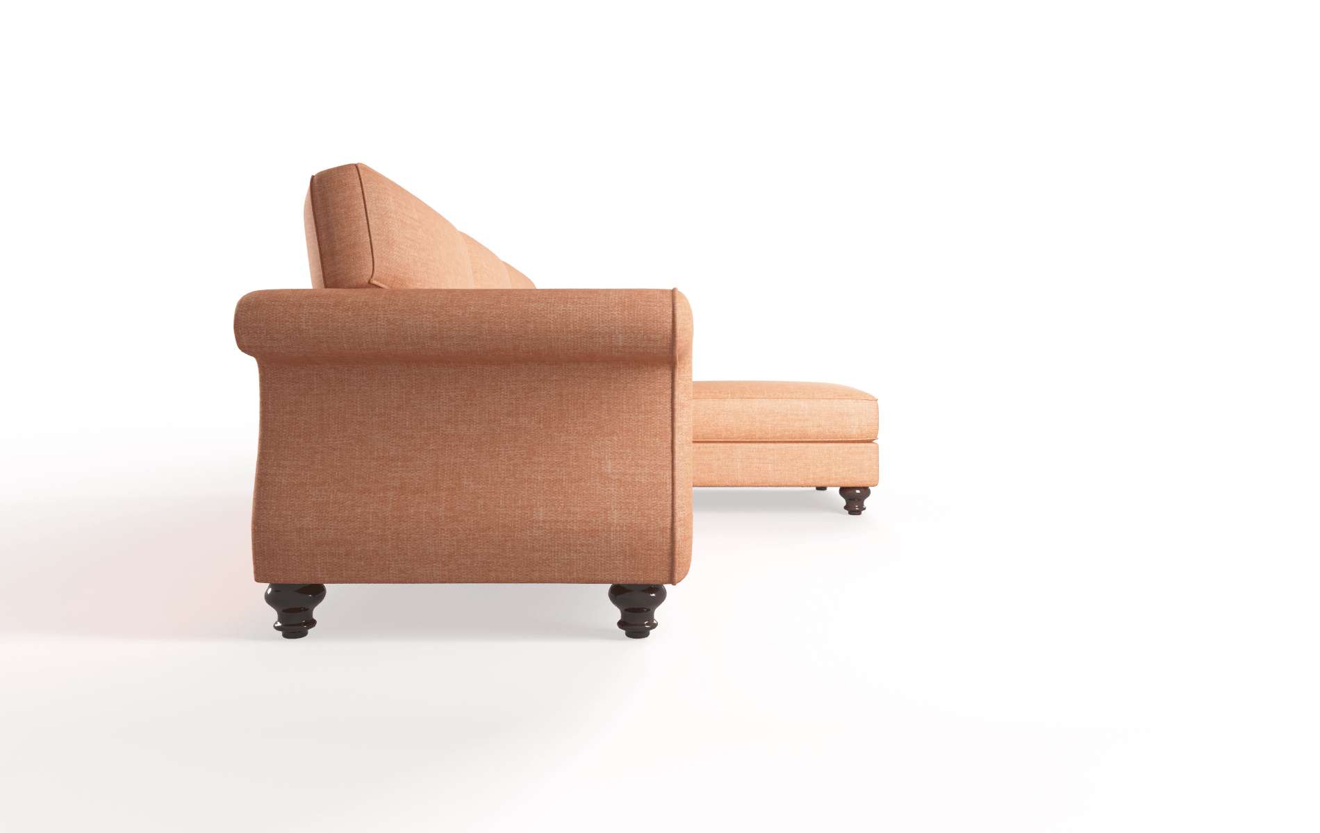 Pisa Hepburn Appricot Panel espresso legs 3