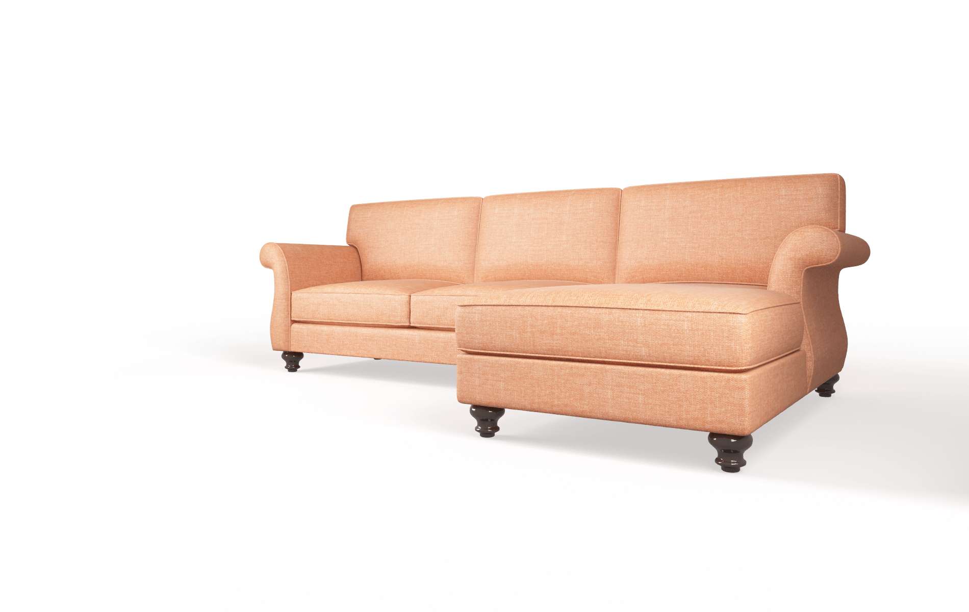 Pisa Hepburn Appricot Panel espresso legs 4