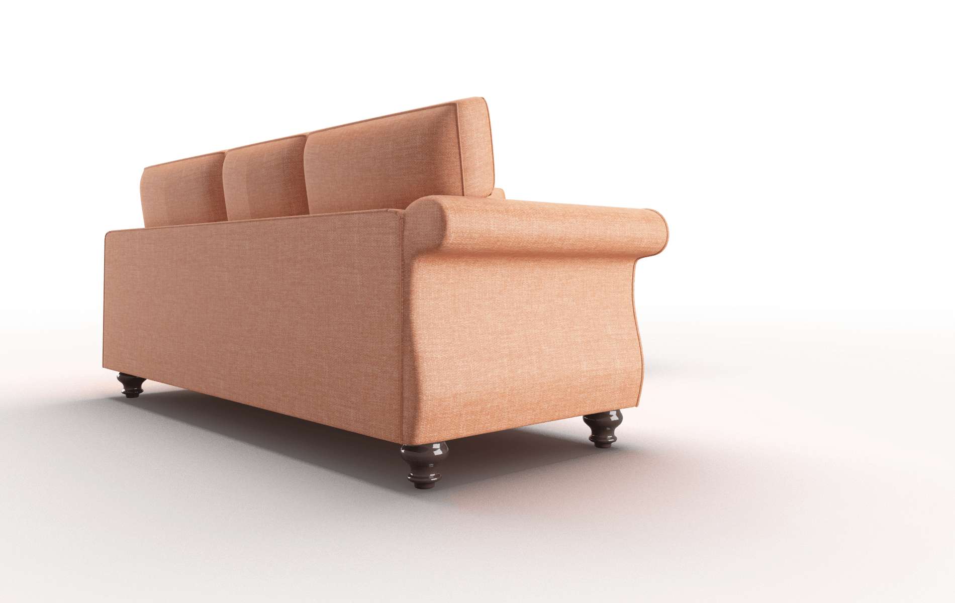 Pisa Hepburn Appricot Sectional espresso legs 3