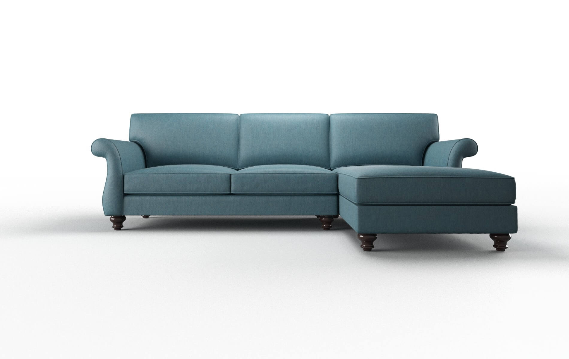 Pisa Hepburn Teal Panel espresso legs 1