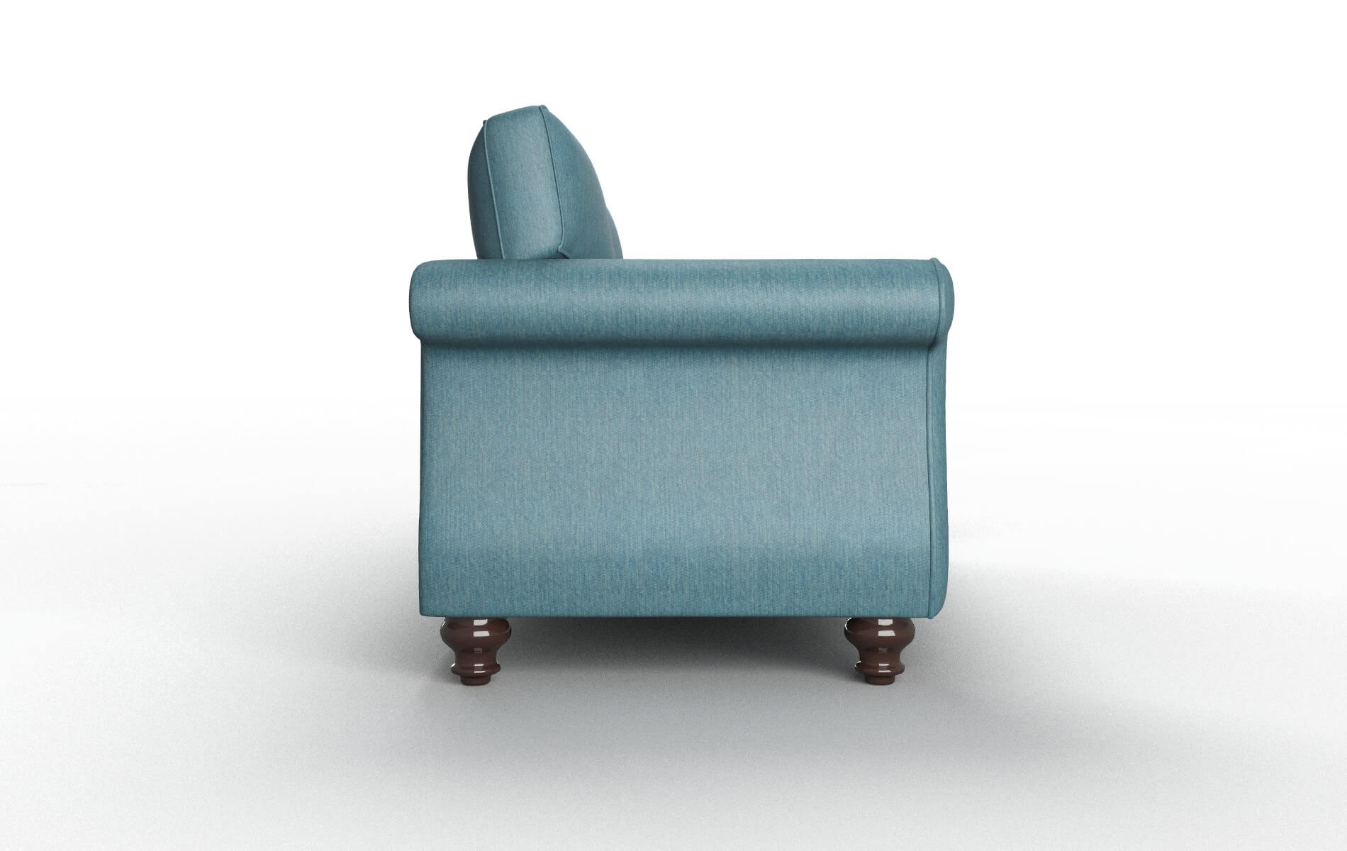 Pisa Hepburn Teal Sofa espresso legs 3