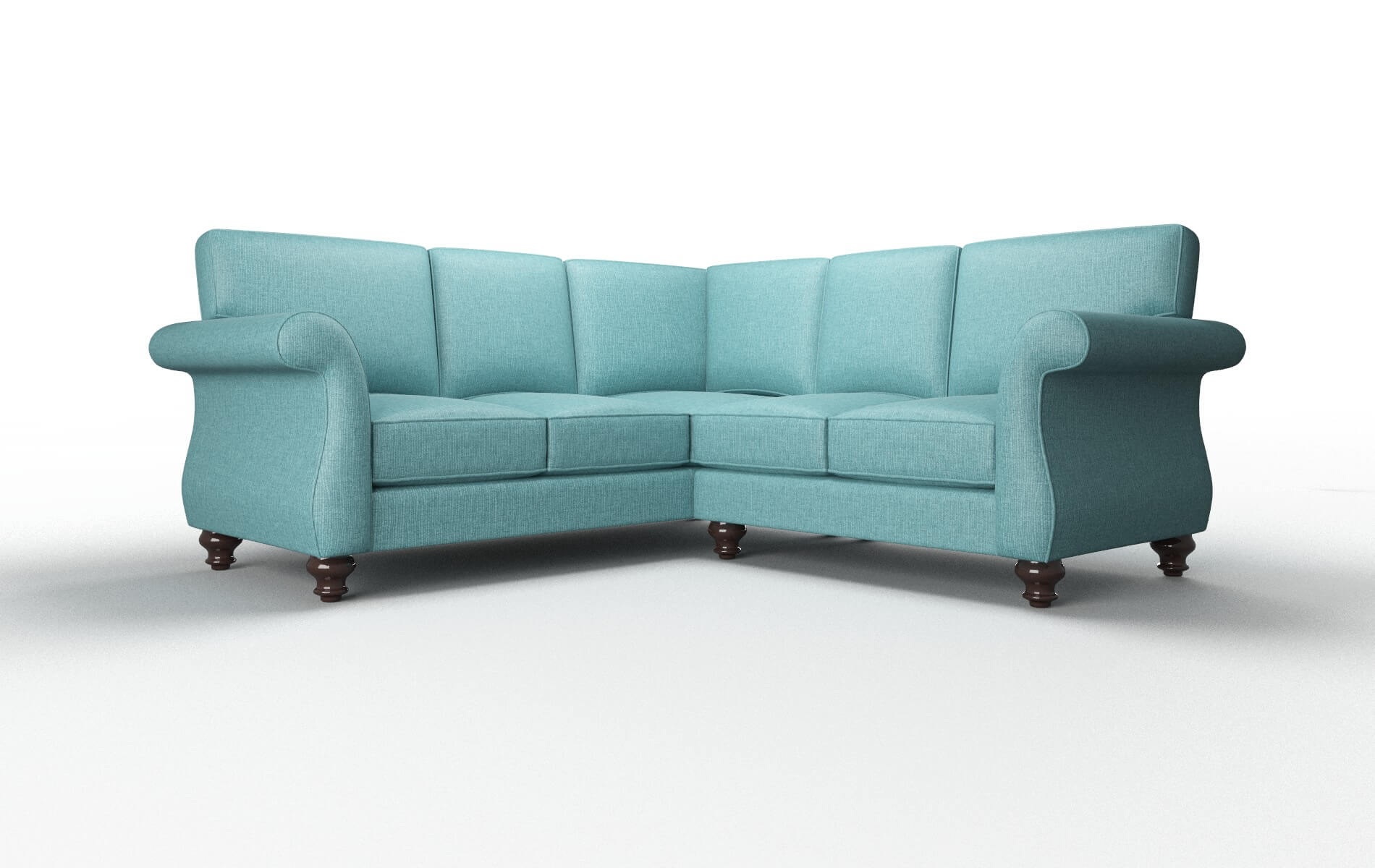 Pisa Hepburn_hrp Emerald Sectional espresso legs 1