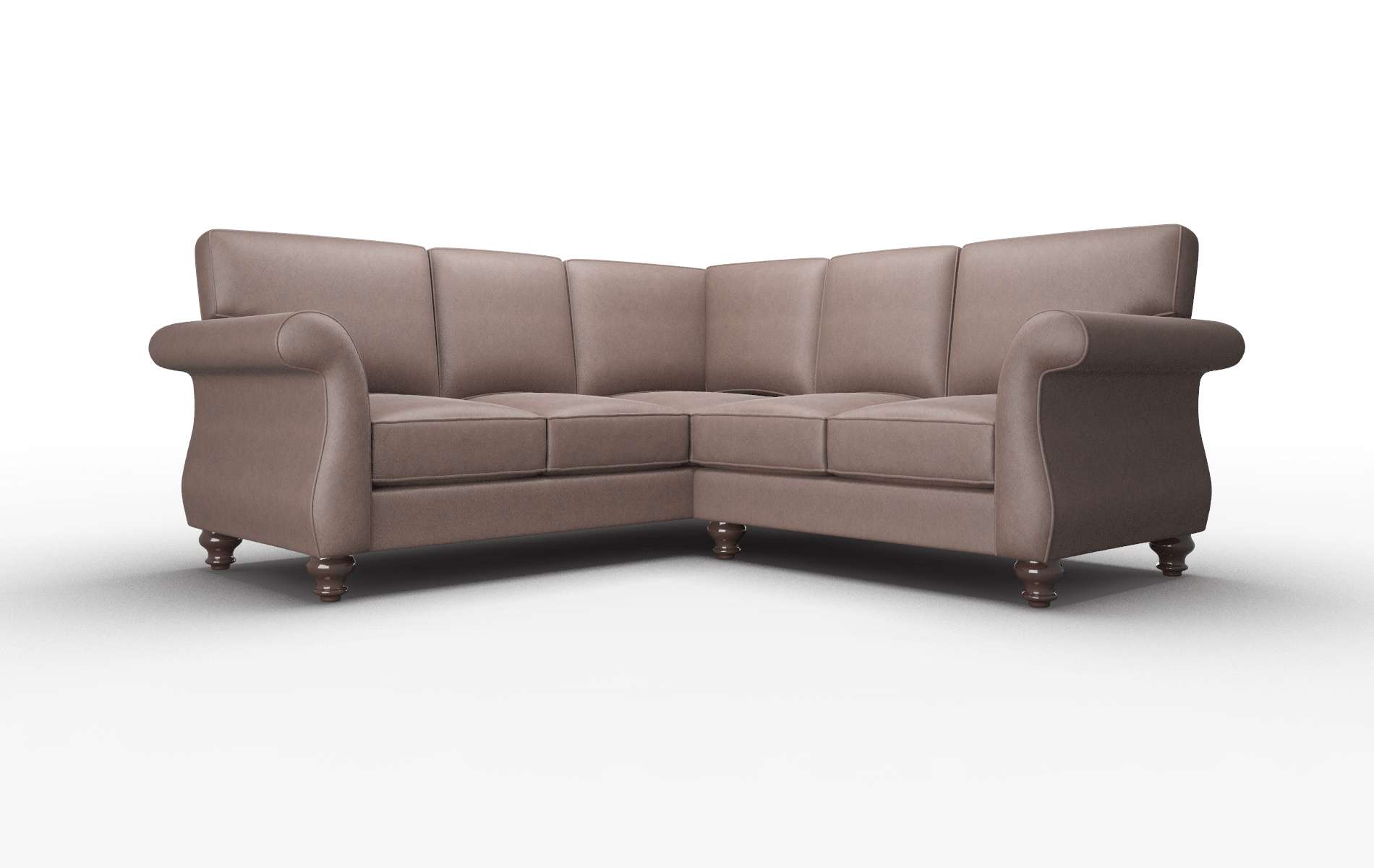 Pisa Insight Cafe Sectional espresso legs 1