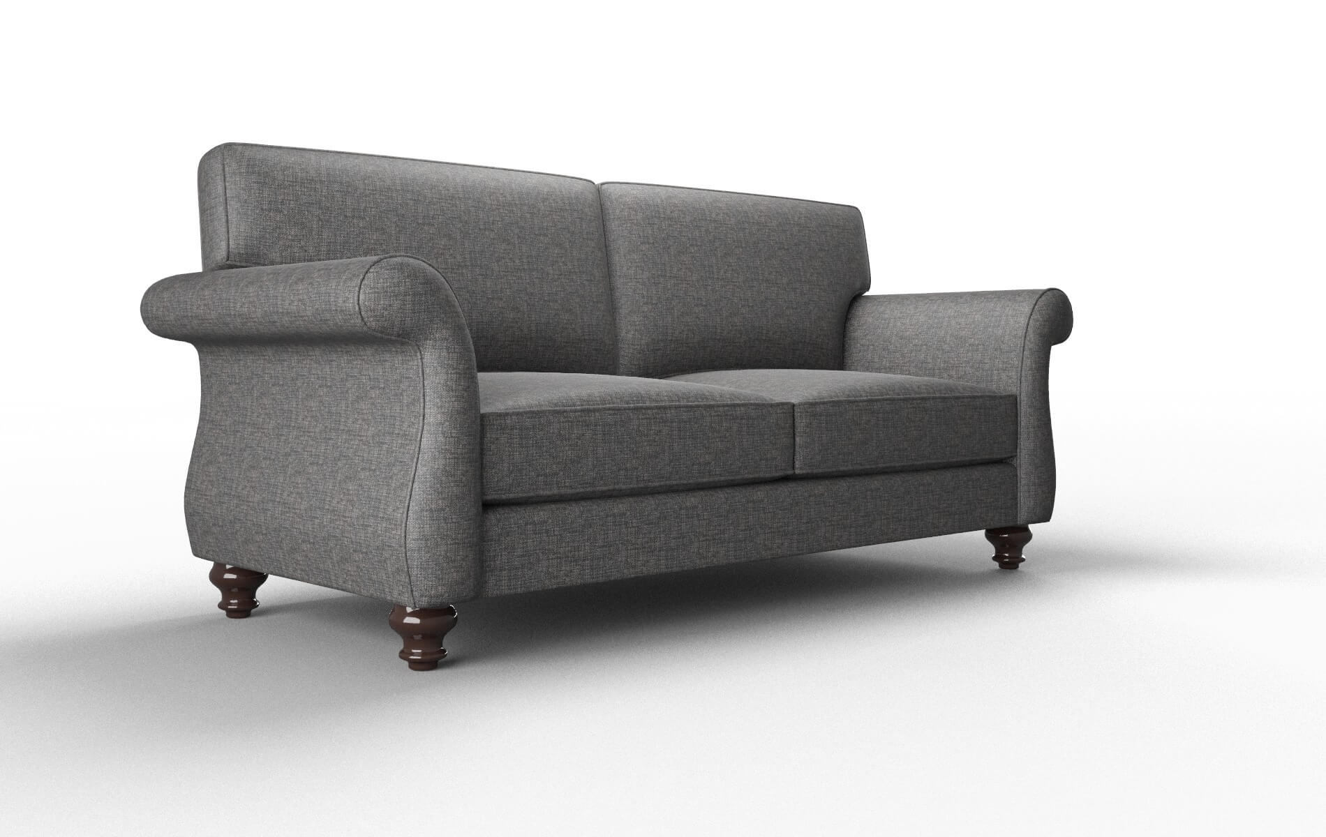Pisa Insight Charcoal Sofa espresso legs 2