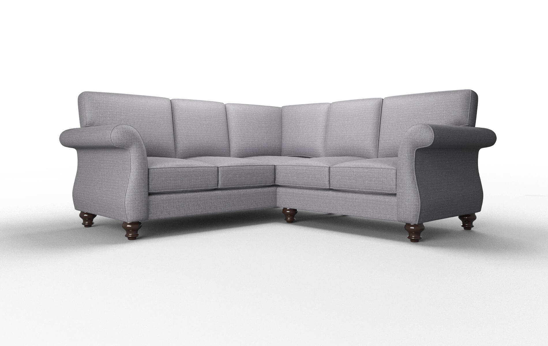 Pisa Insight denim Sectional Espresso Legs  1