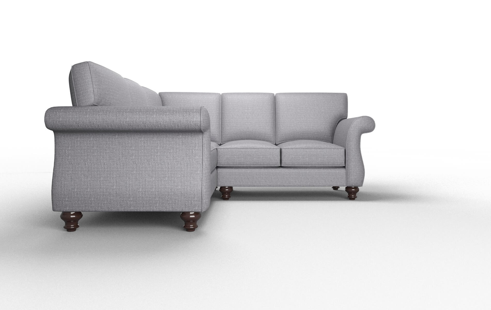 Pisa Insight Denim Sectional espresso legs 2