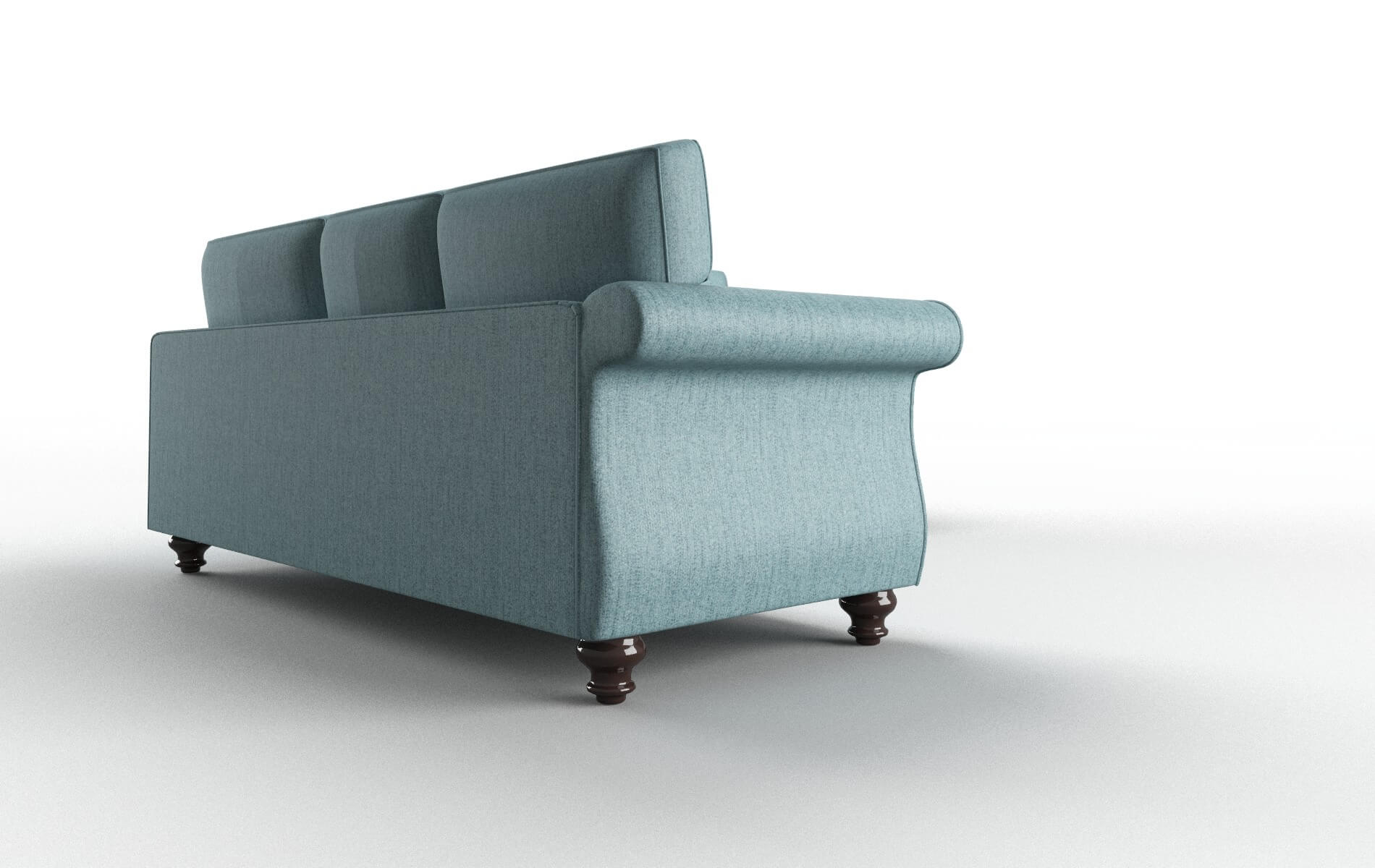 Pisa Insight Peacock Sectional espresso legs 3