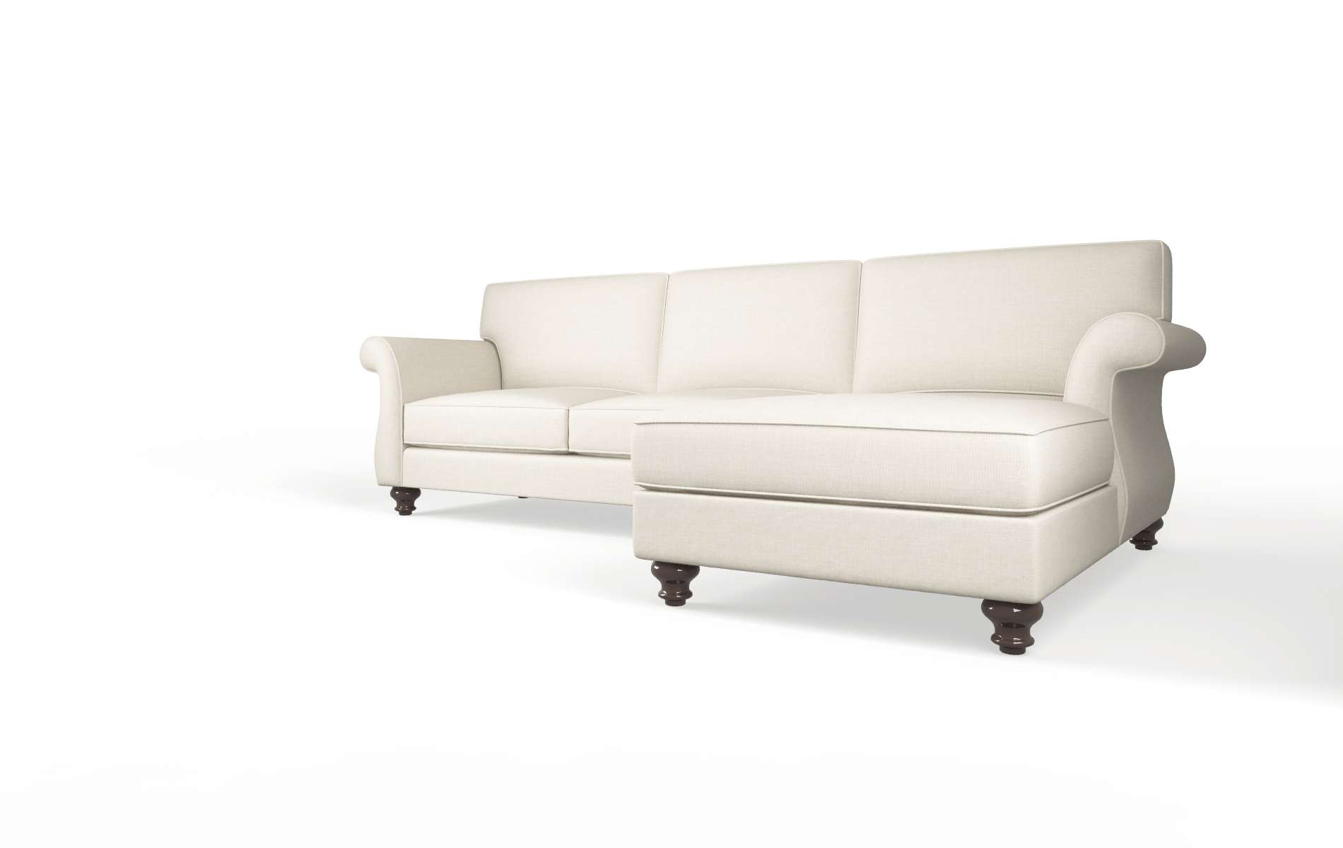 Pisa Keylargo Almond Panel espresso legs 4