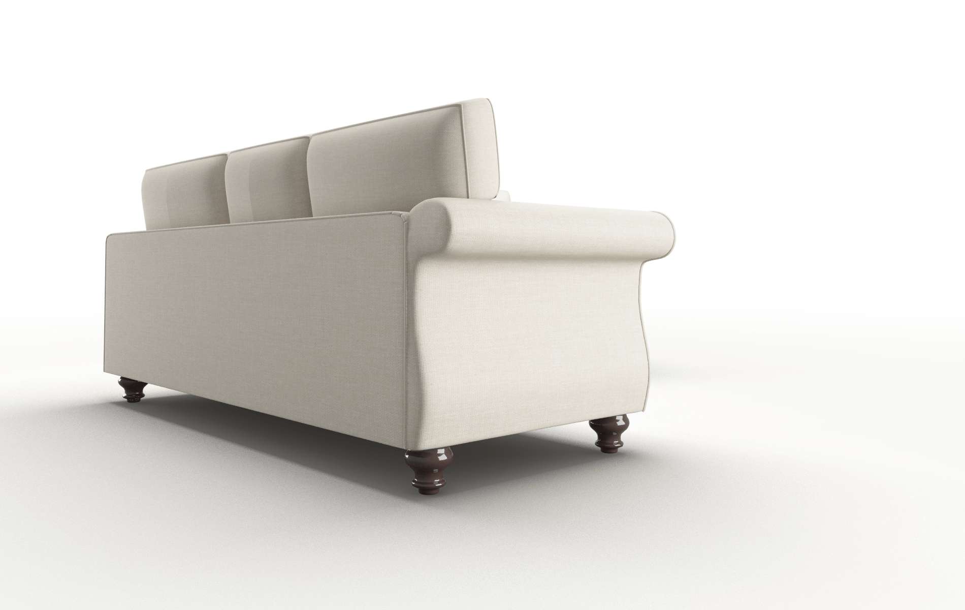 Pisa Keylargo Almond Sectional espresso legs 3