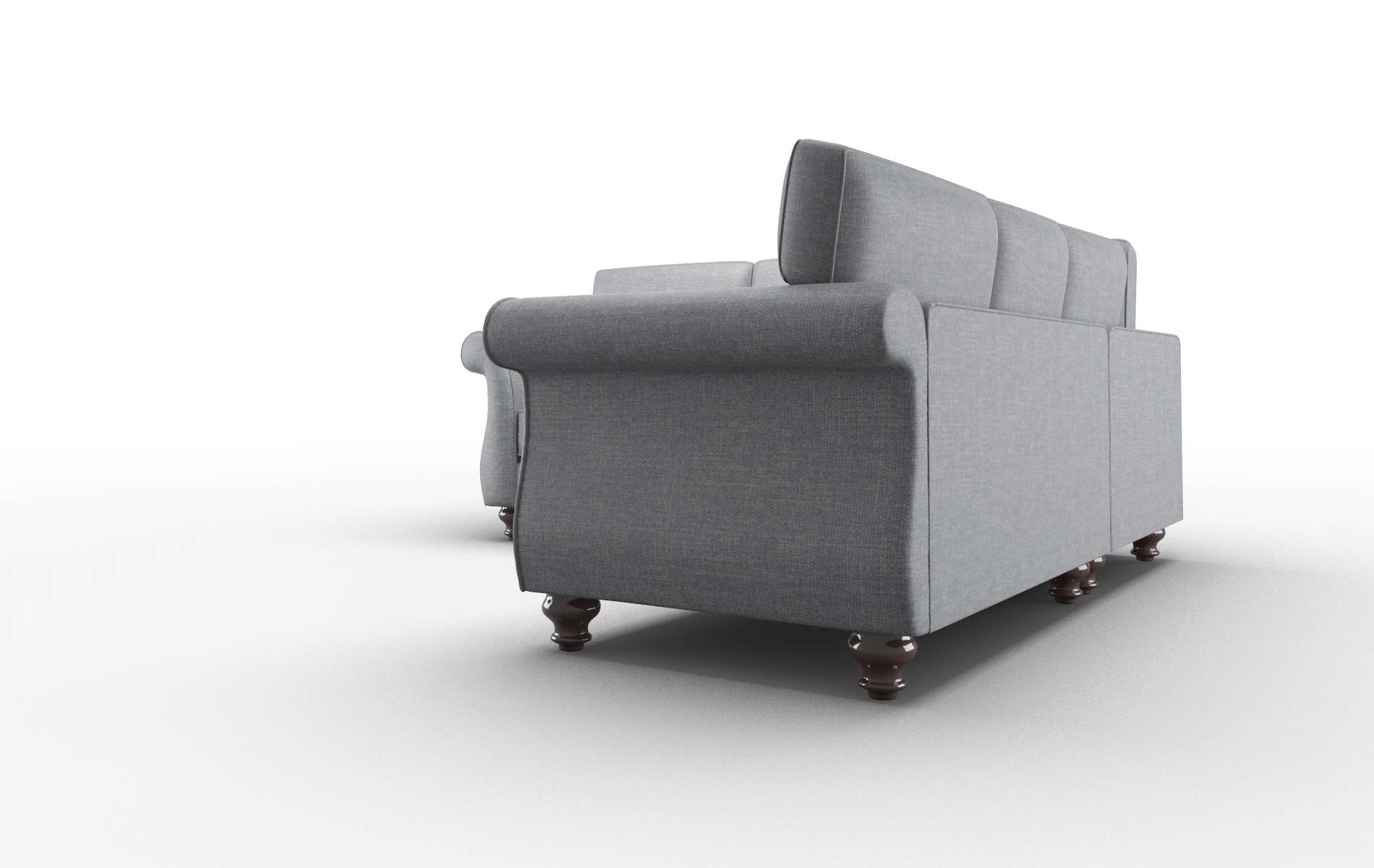 Pisa Keylargo Graphite Sectional espresso legs 4