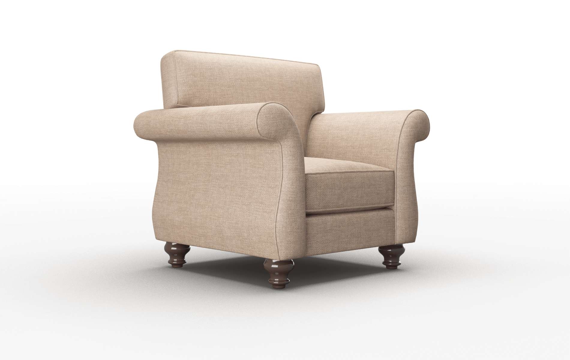 Pisa Keylargo Mink Chair espresso legs 2