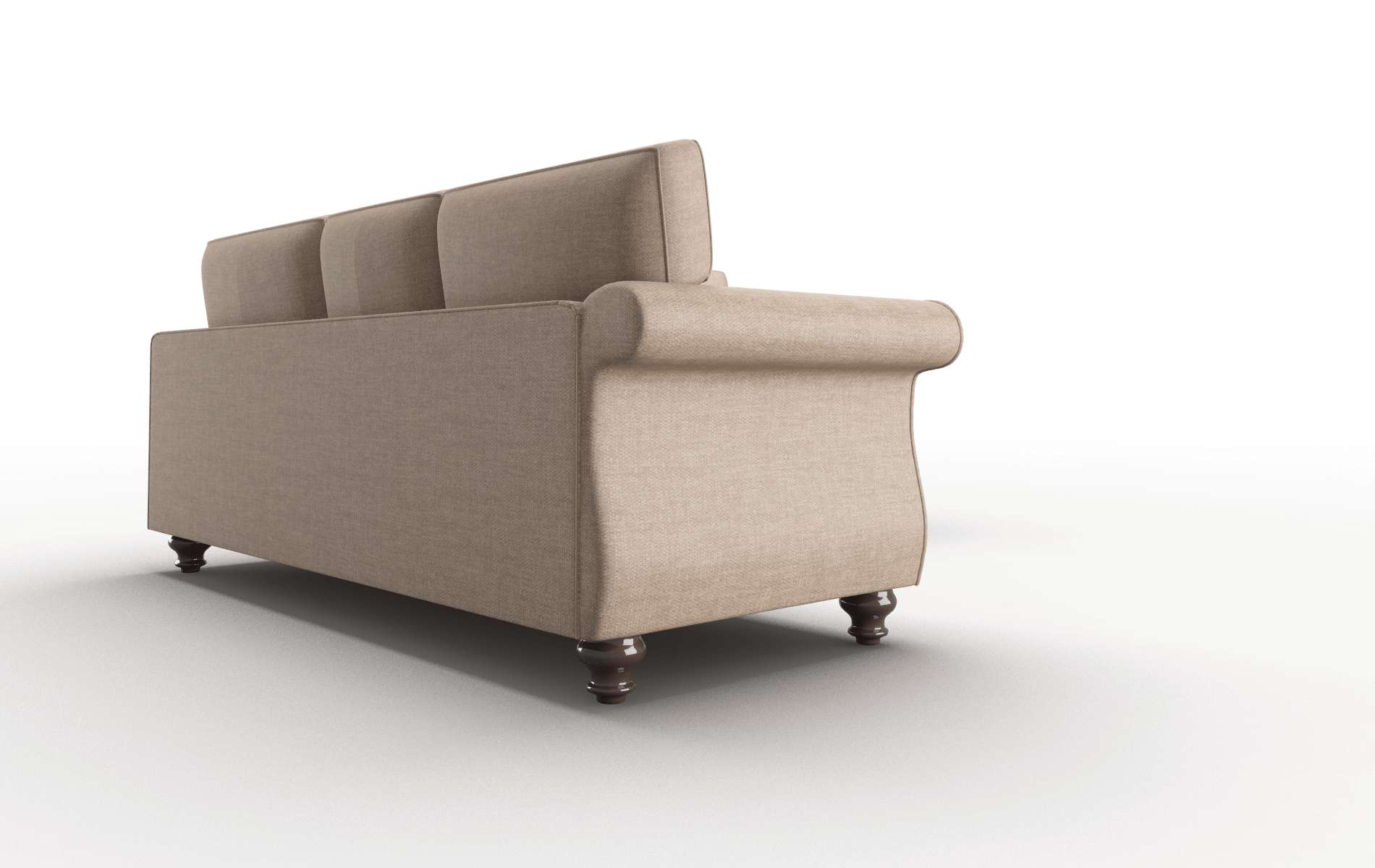 Pisa Keylargo Mink Sectional espresso legs 3