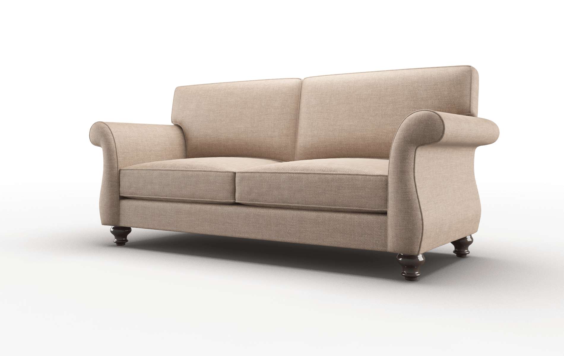 Pisa Keylargo Mink Sofa espresso legs 4