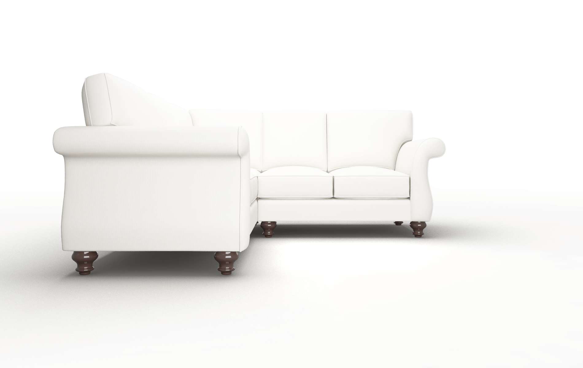 Pisa Keylargo Oatmeal Sectional espresso legs 2