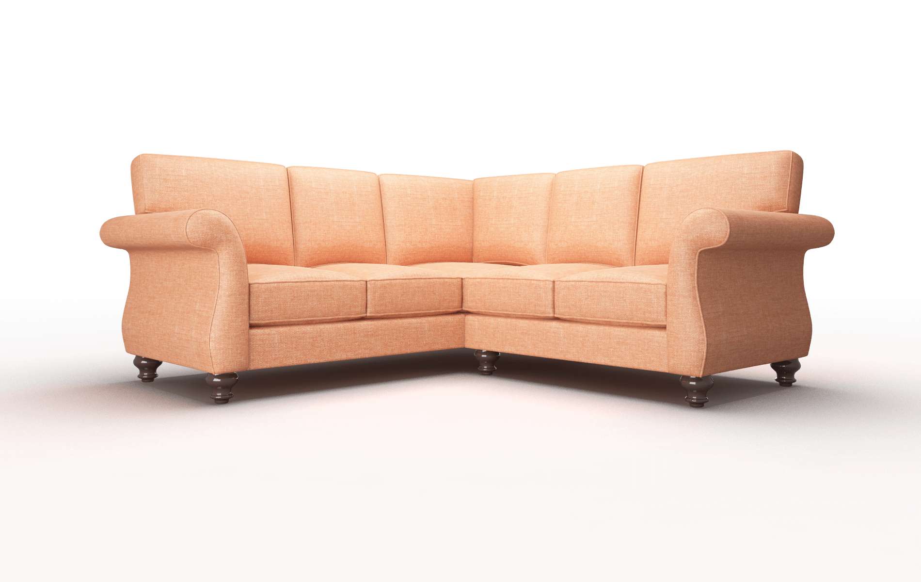Pisa Keylargo Terracotta Sectional espresso legs 1