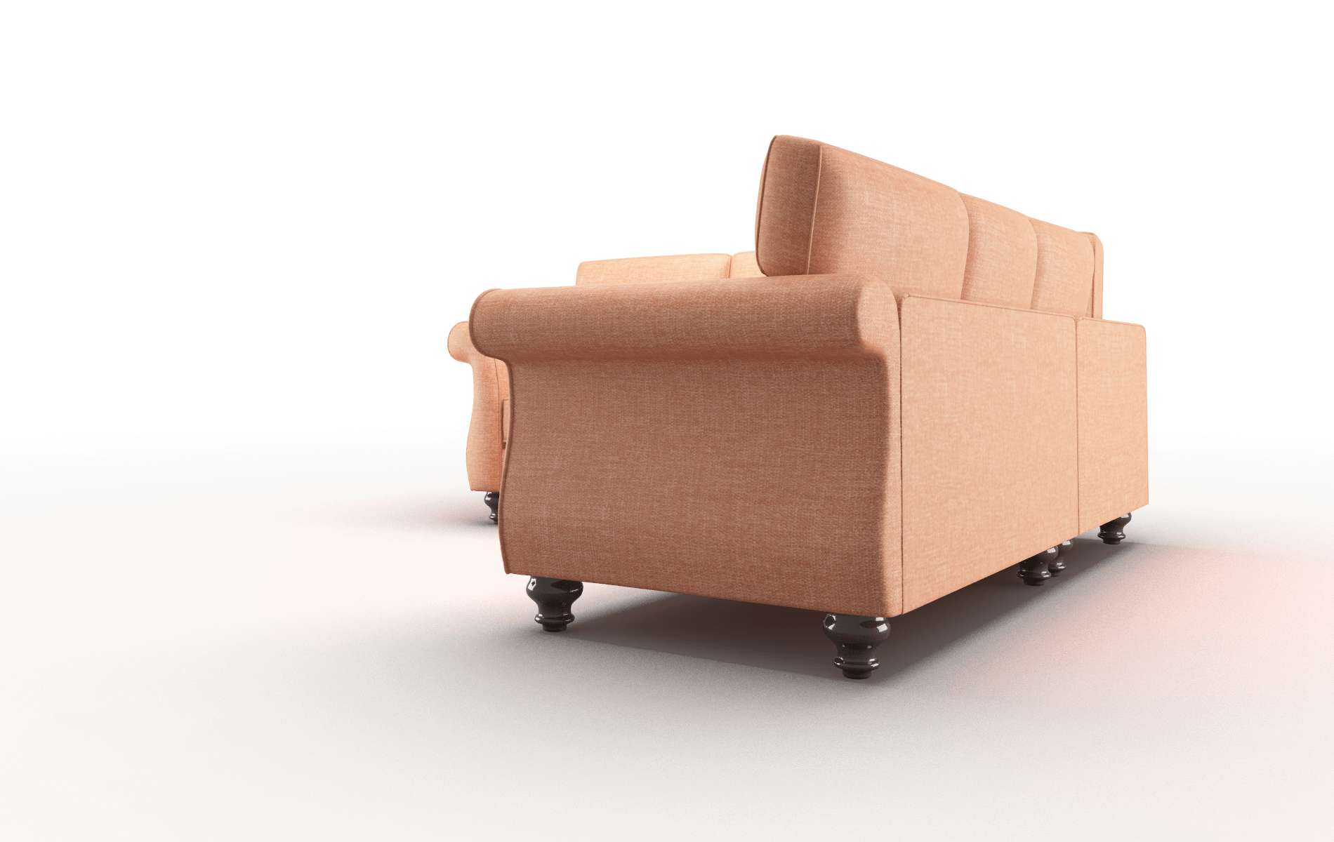 Pisa Keylargo Terracotta Sectional espresso legs 4