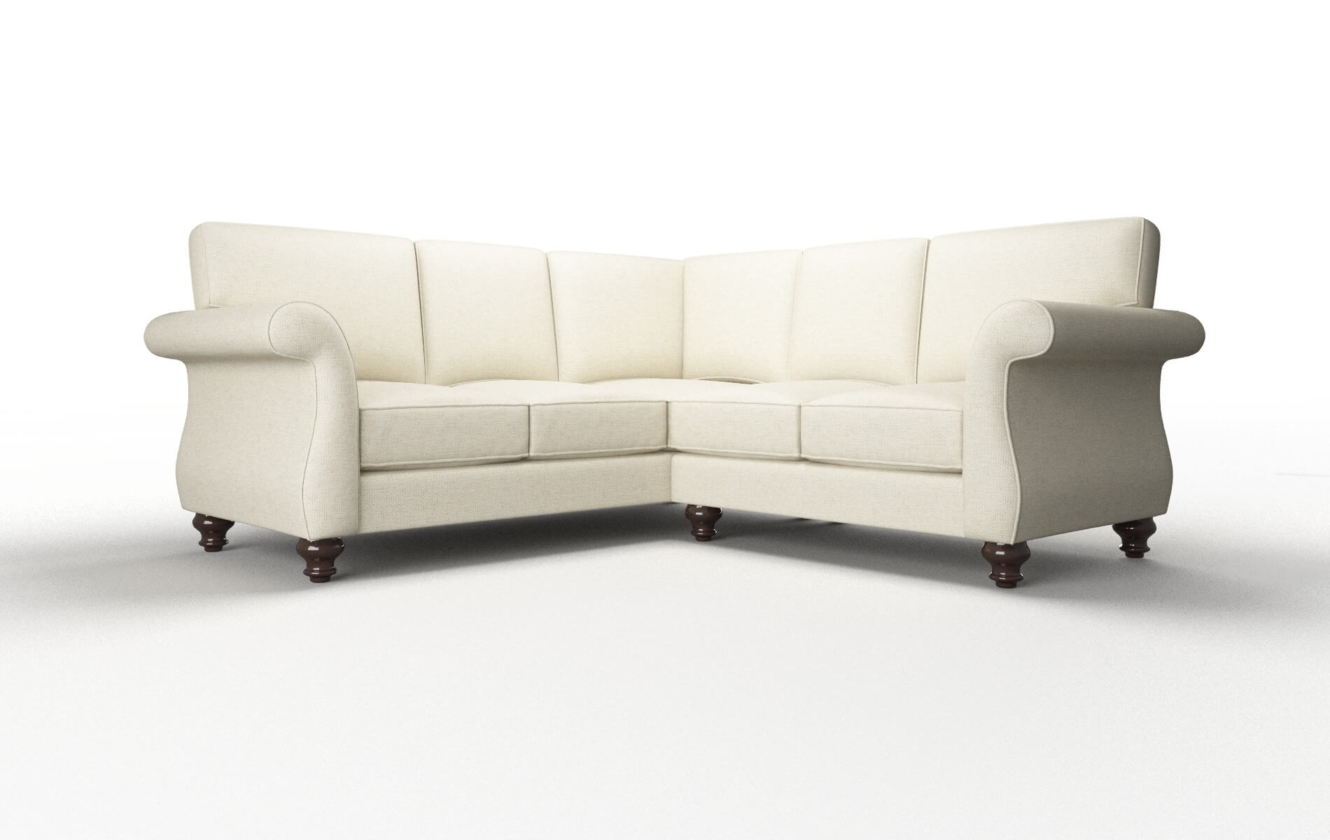 Pisa Lana Sand Sectional espresso legs 1