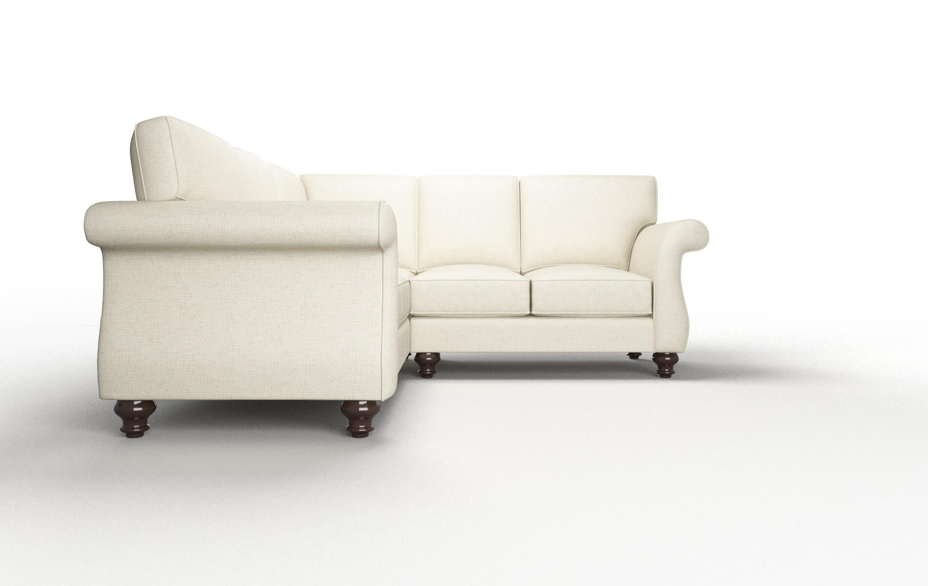 Pisa Lana Sand Sectional espresso legs 2