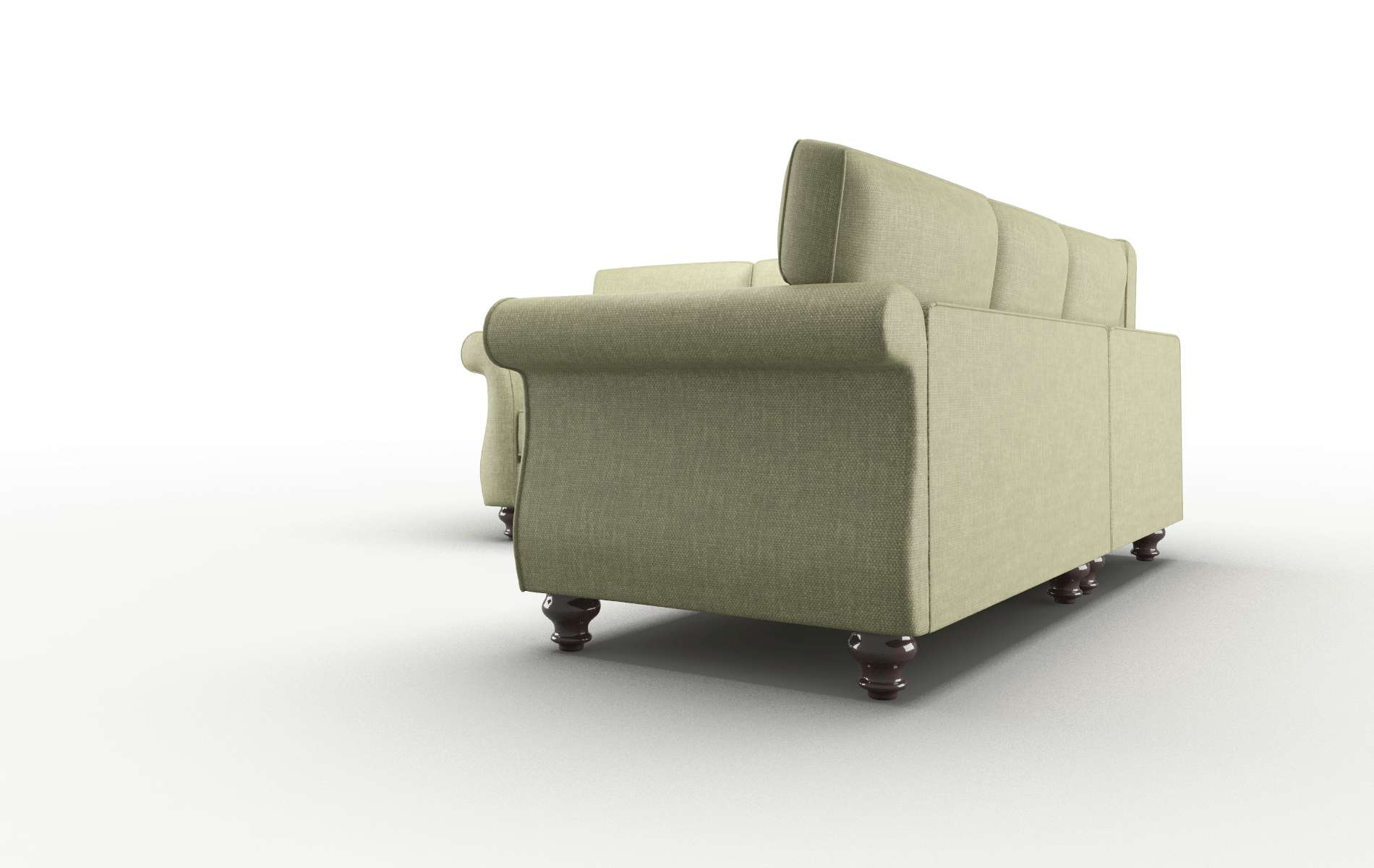 Pisa Leslie Lawn Sectional espresso legs 4