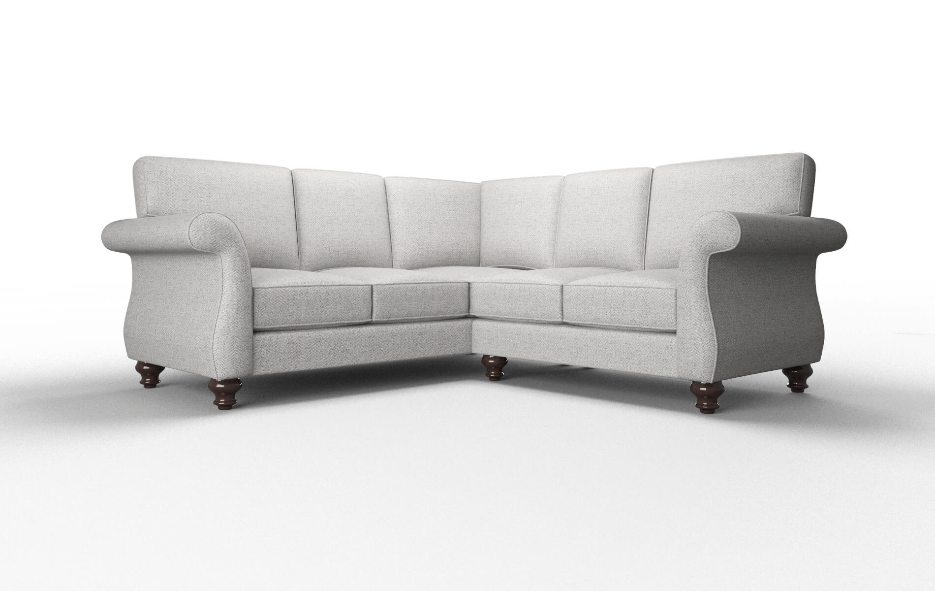 Pisa Malibu Dove Sectional espresso legs 1