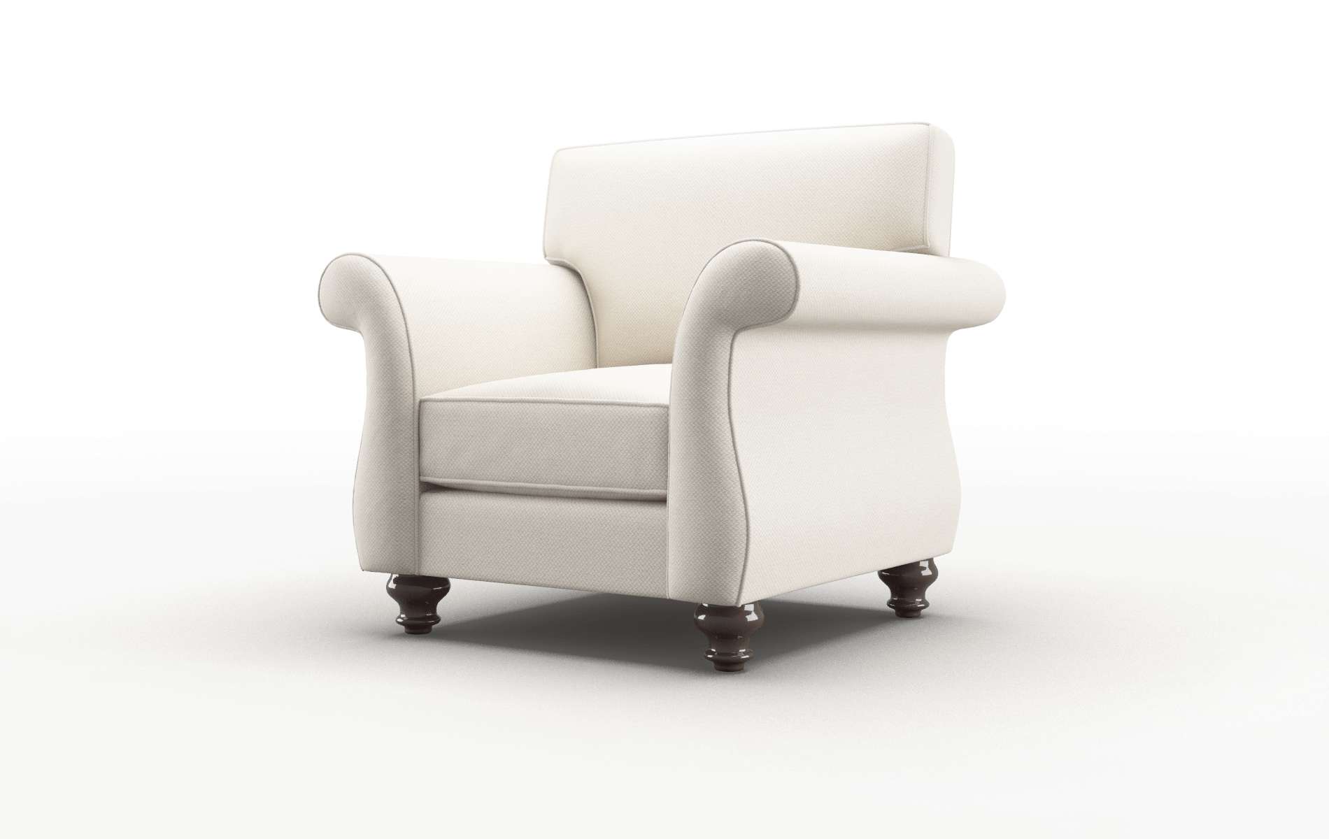 Pisa Malibu Linen Chair espresso legs 4