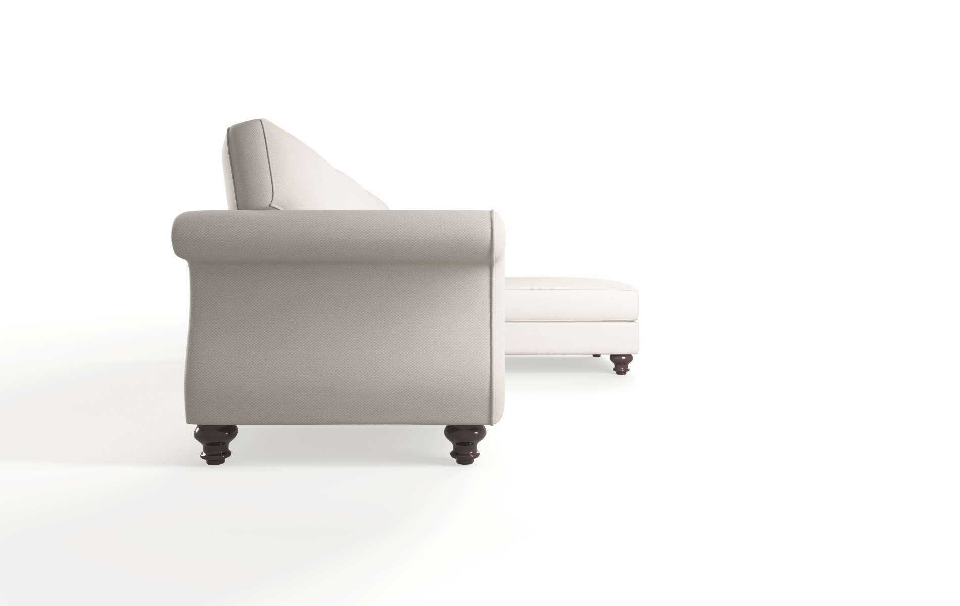 Pisa Malibu Linen Panel espresso legs 3