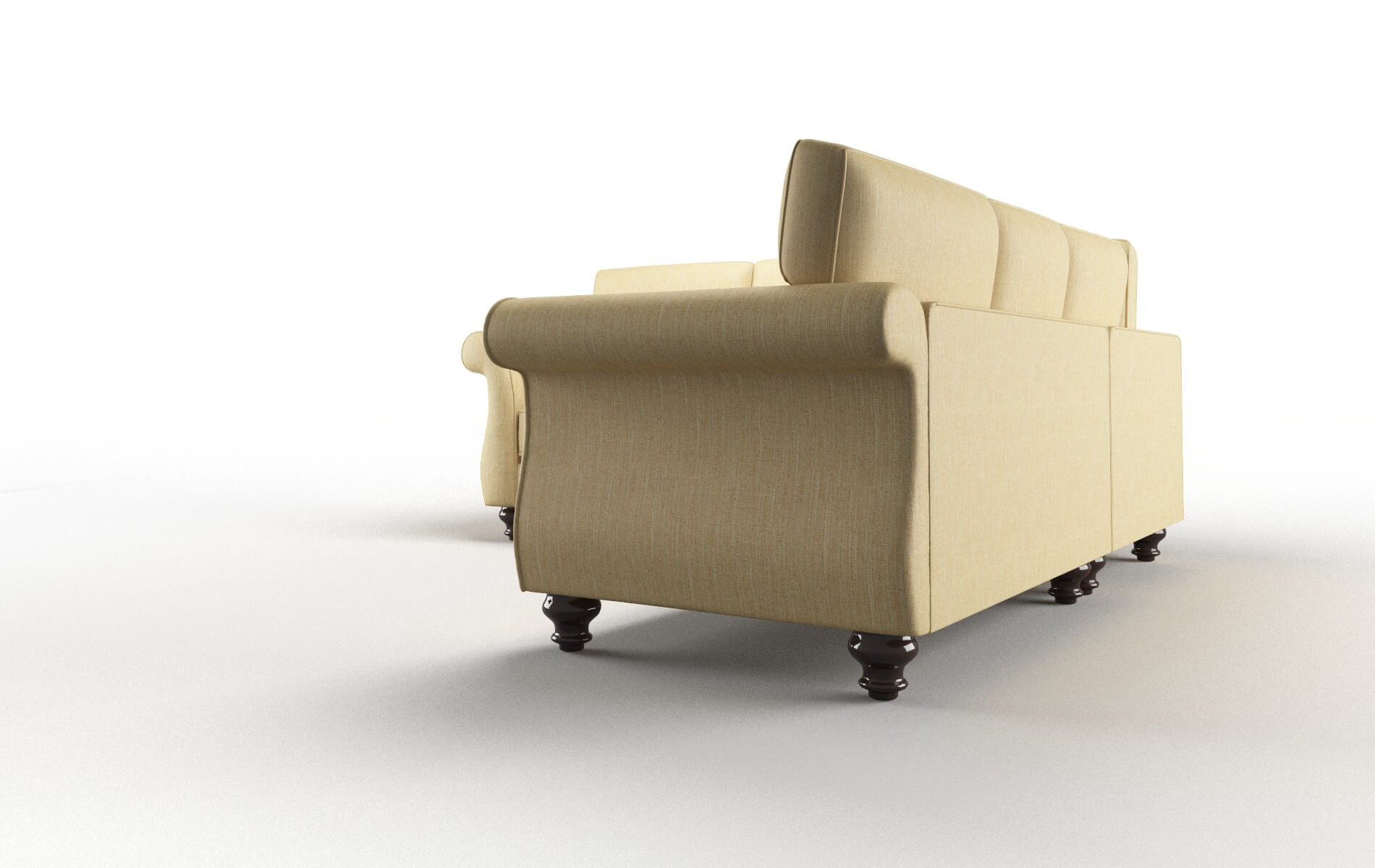 Pisa Malibu Maize Sectional espresso legs 4