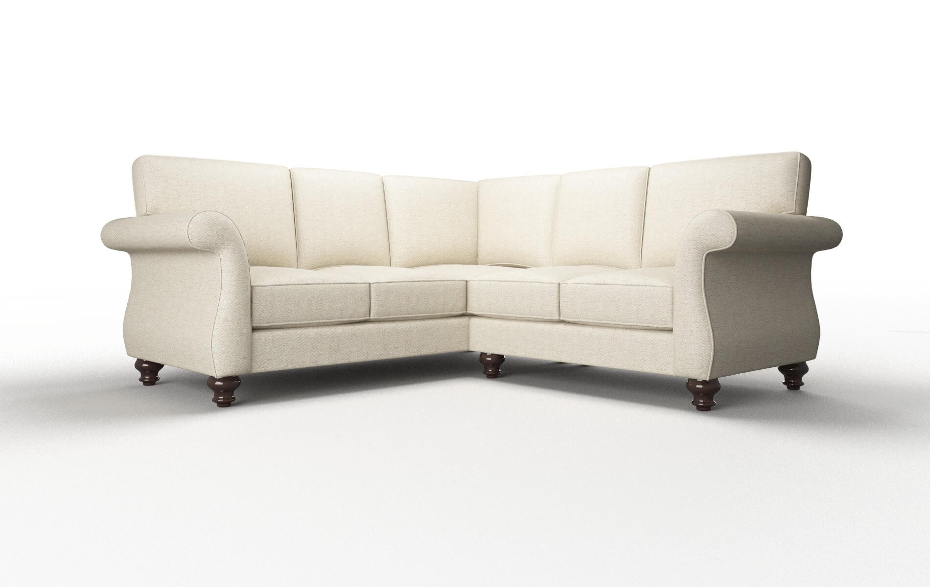 Pisa Malibu Sand Sectional espresso legs 1