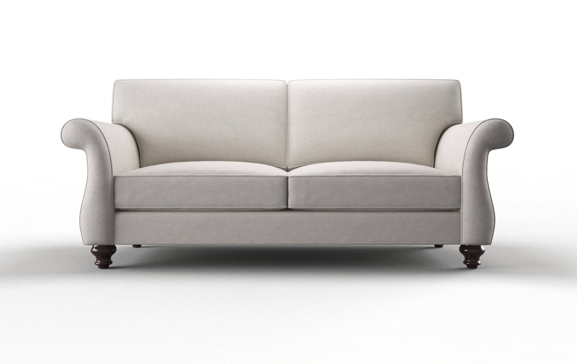 Pisa Noble Grey Sofa espresso legs 1