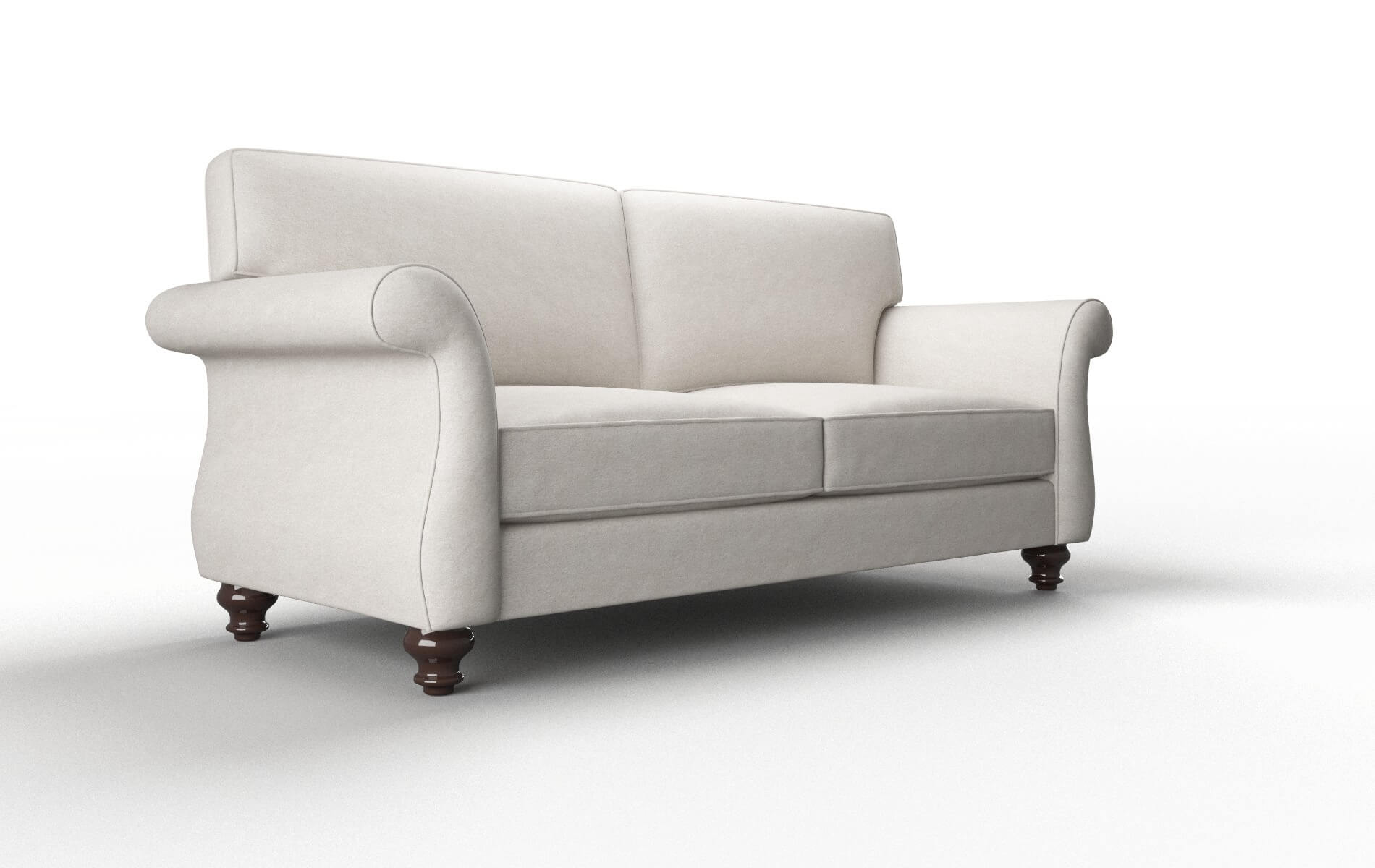 Pisa Noble Grey Sofa espresso legs 2