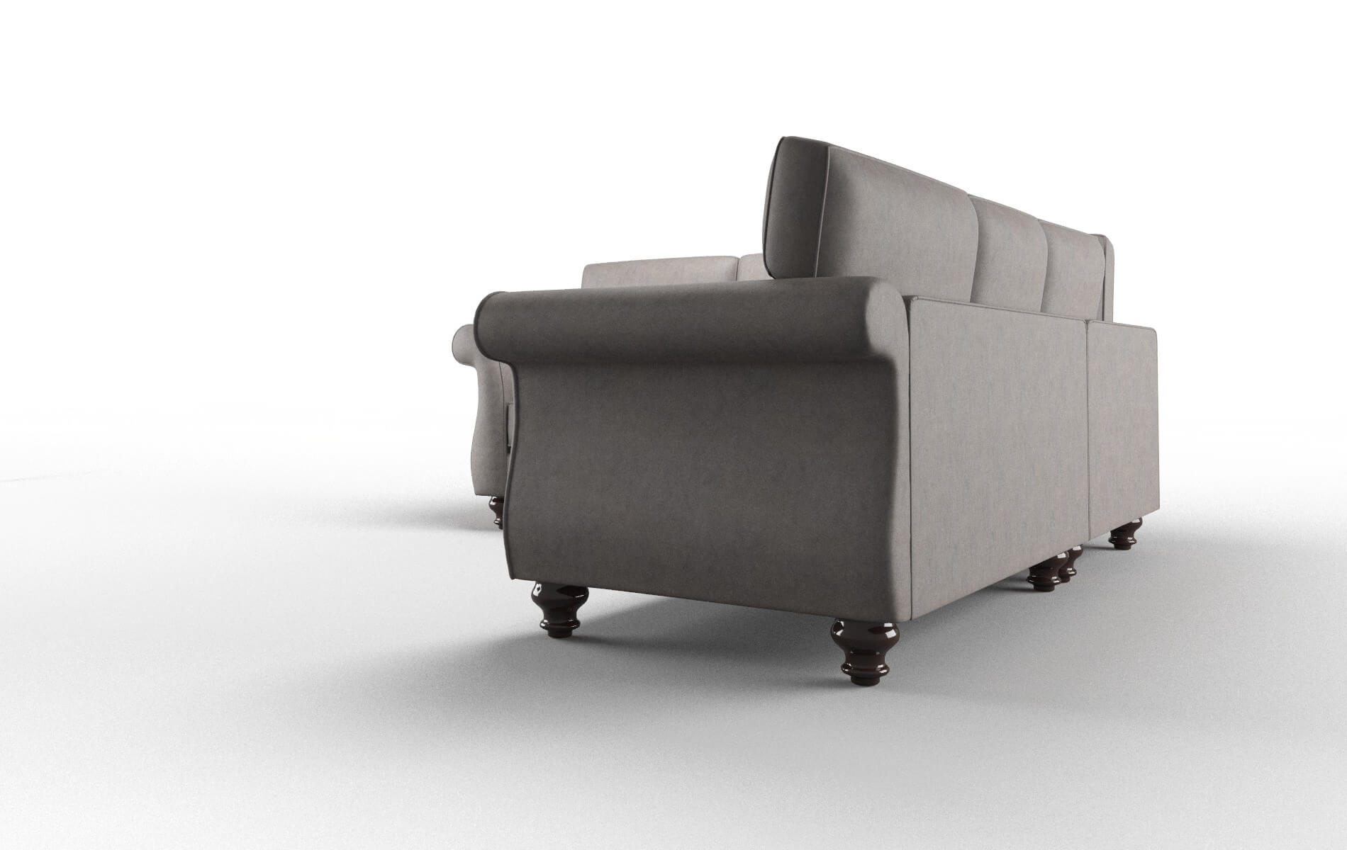 Pisa Noble Otter Sectional espresso legs 4